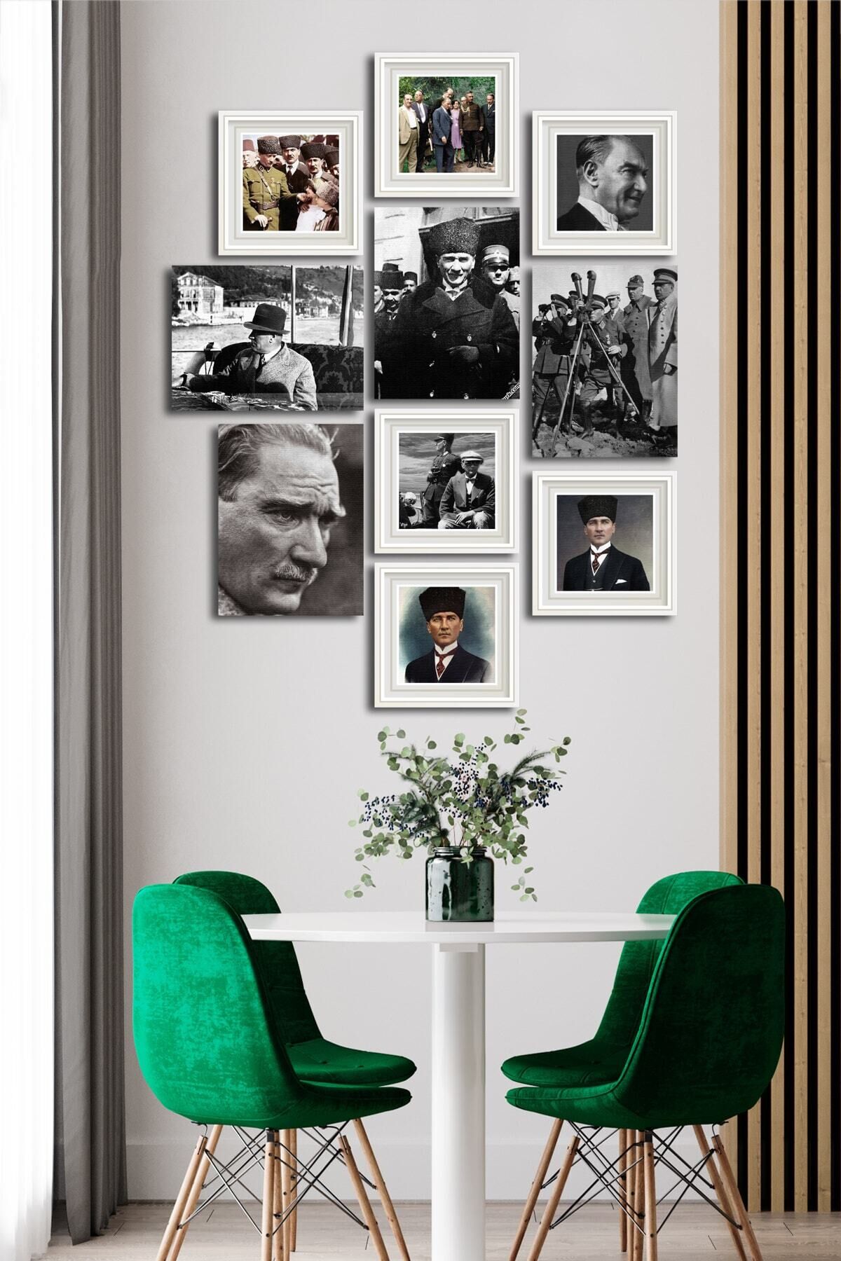 10 Parçalı Çerçeve Görünümlü Mdf Tablo Seti Flm065