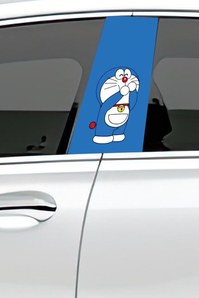 Araç Kapı Direk Kaplama Folyosu Desenli (Sağ Sol Takım) (2 Adet) - 22x50 Cm