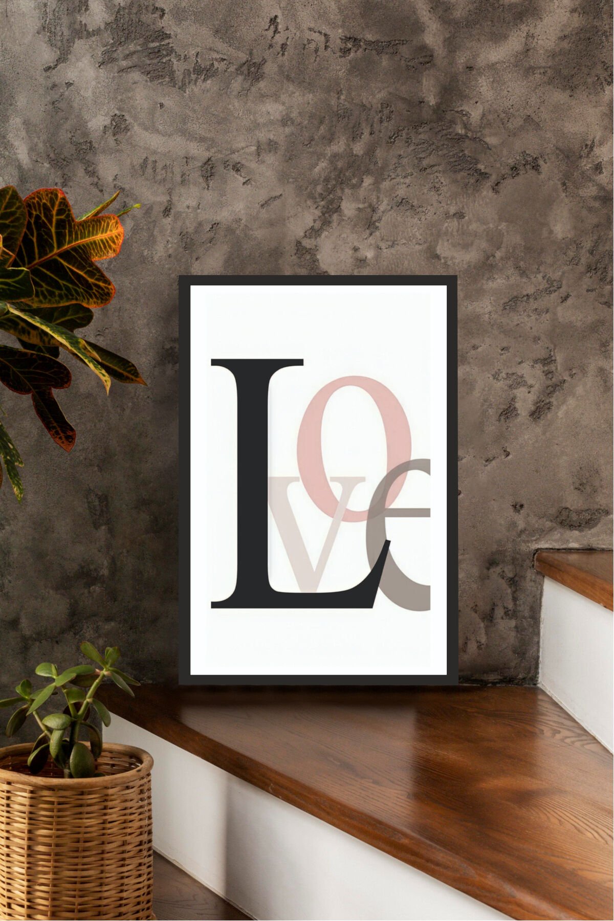 Home Yazılı Ahşap Mdf Çerçeve Görünümlü Mdf Tablo