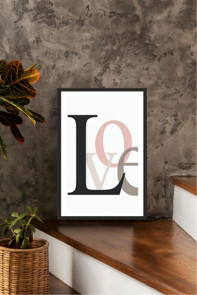 Home Yazılı Ahşap Mdf Çerçeve Görünümlü Mdf Tablo