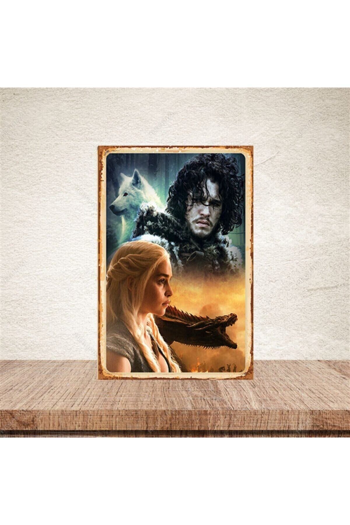 Game Of Thrones 20-30 cm Retro Ahşap Poster