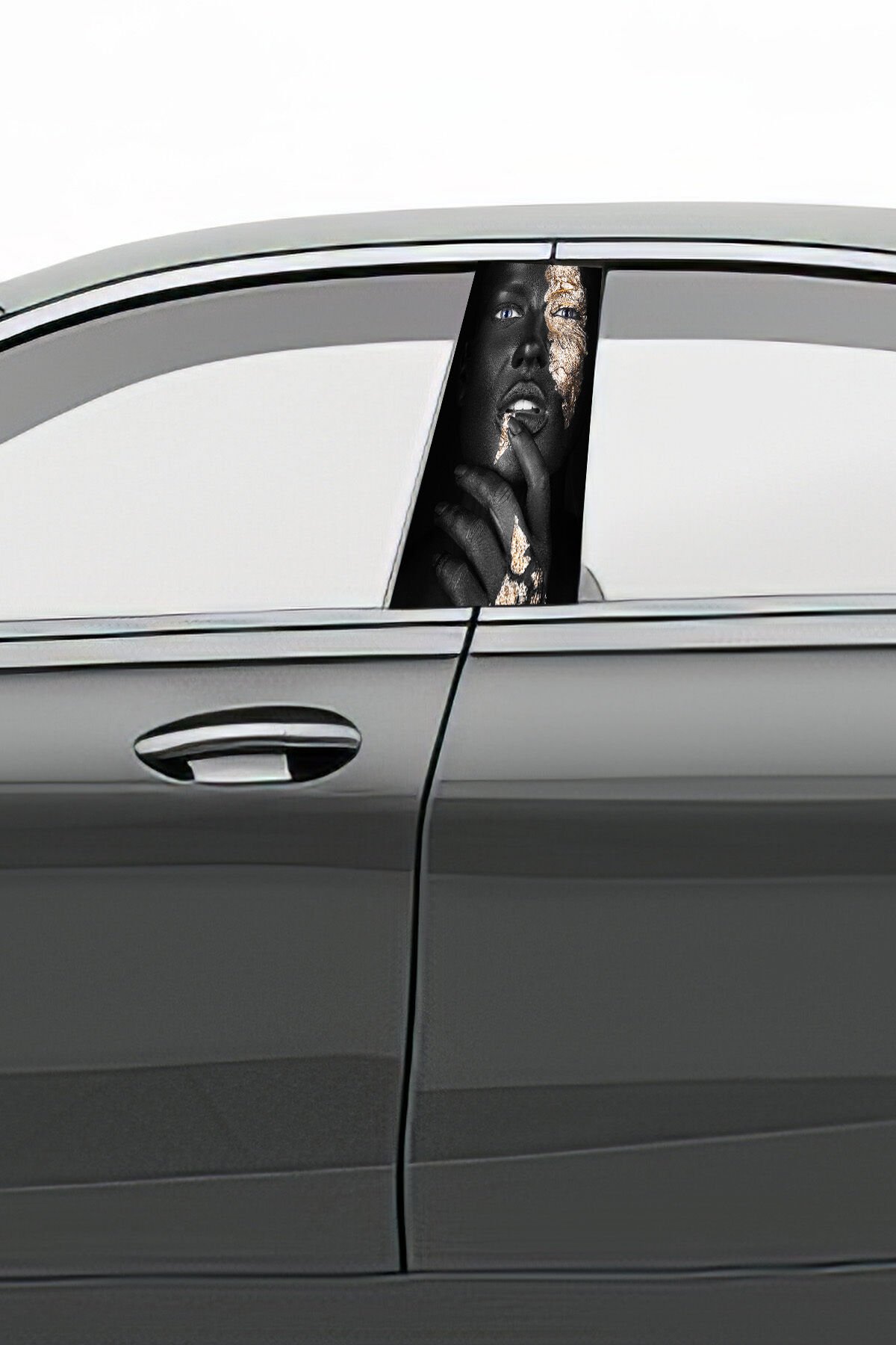 Araç Kapı Direk Kaplama Folyosu Desenli (Sağ Sol Takım) (2 Adet) - 22x50 Cm