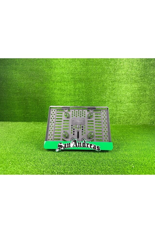 San Andreas Yeşil 3d Kabrtmalı Pleksi Motor Plakalığı