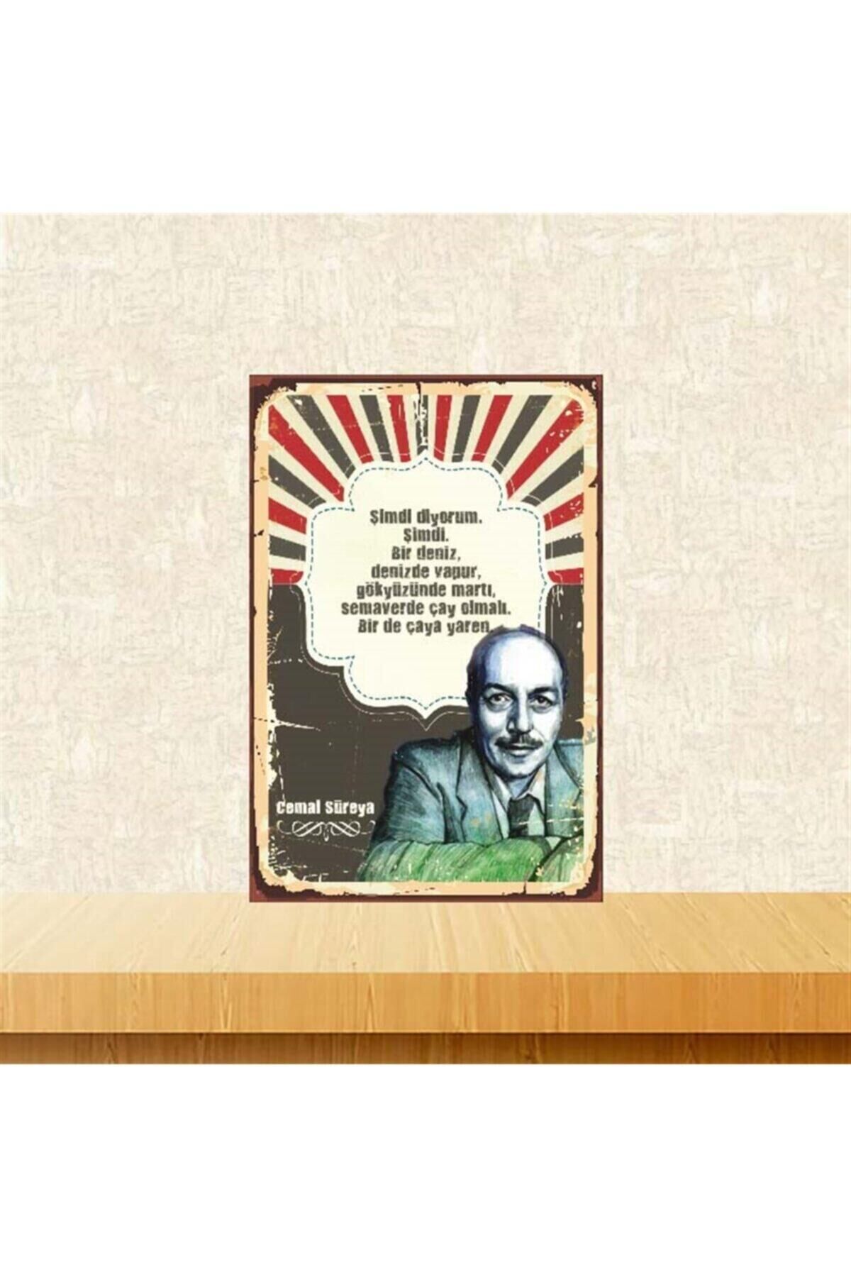 Şimdi Diyorum Şimdi Bir Deniz 20-30 Cm Retro Ahşap Poster