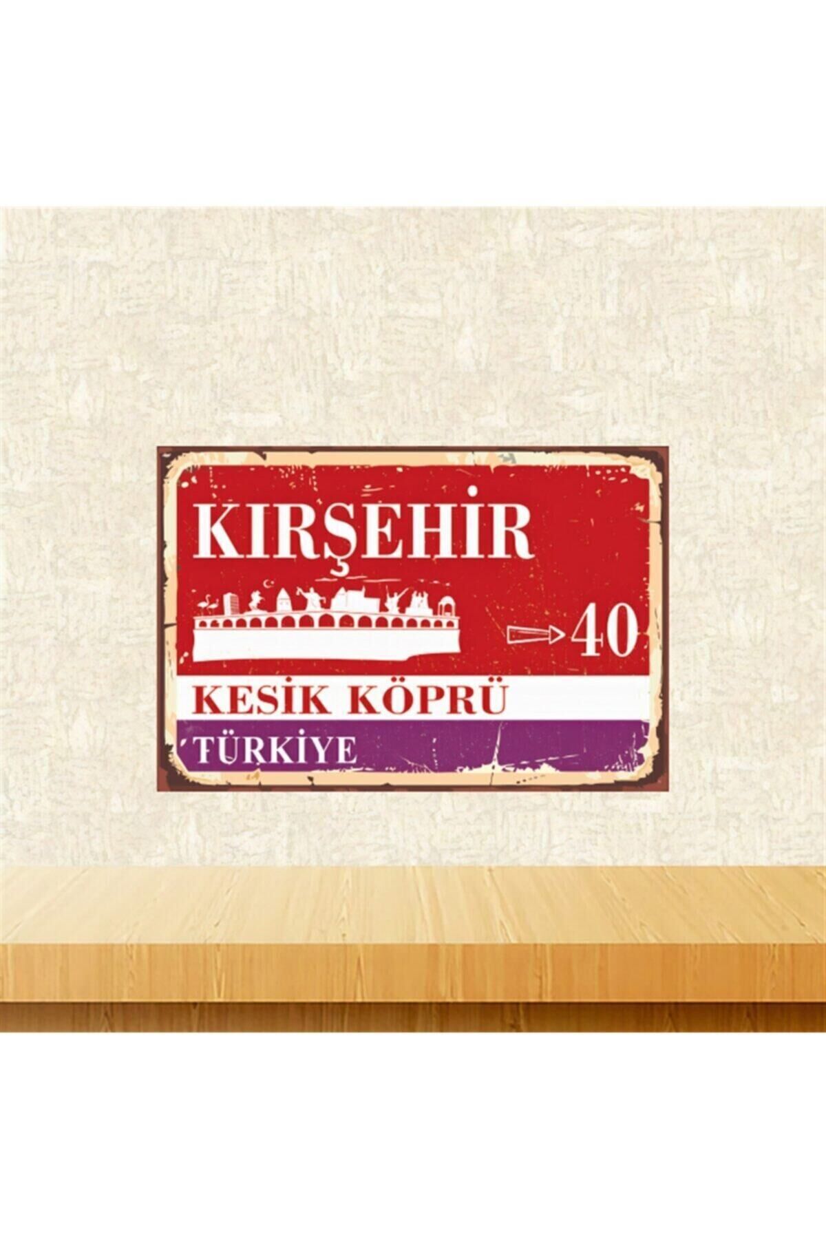 Kırşehir Kesik Köprü 20-30 Cm Retro Ahşap Tablo Tkfx5812