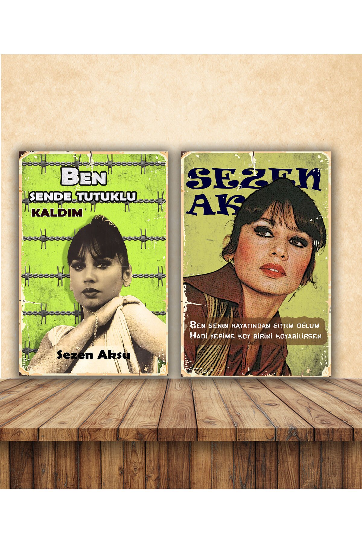 Sezen Aksu Temalı 10 Adet 20 x 30 CM MDF Duvar Tablosu 01