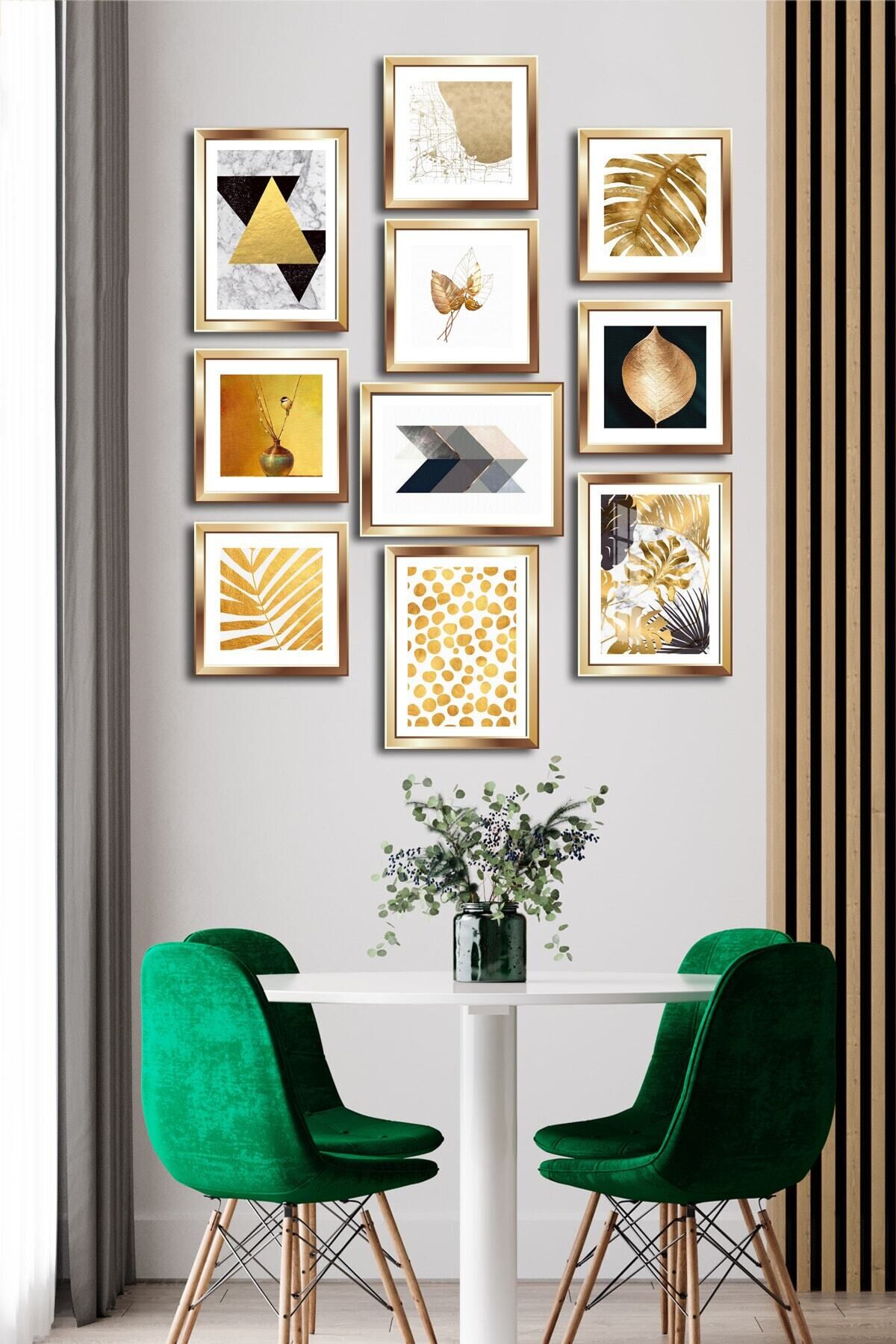 10 Parçalı Çerçeve Görünümlü Mdf Tablo Seti Flm107