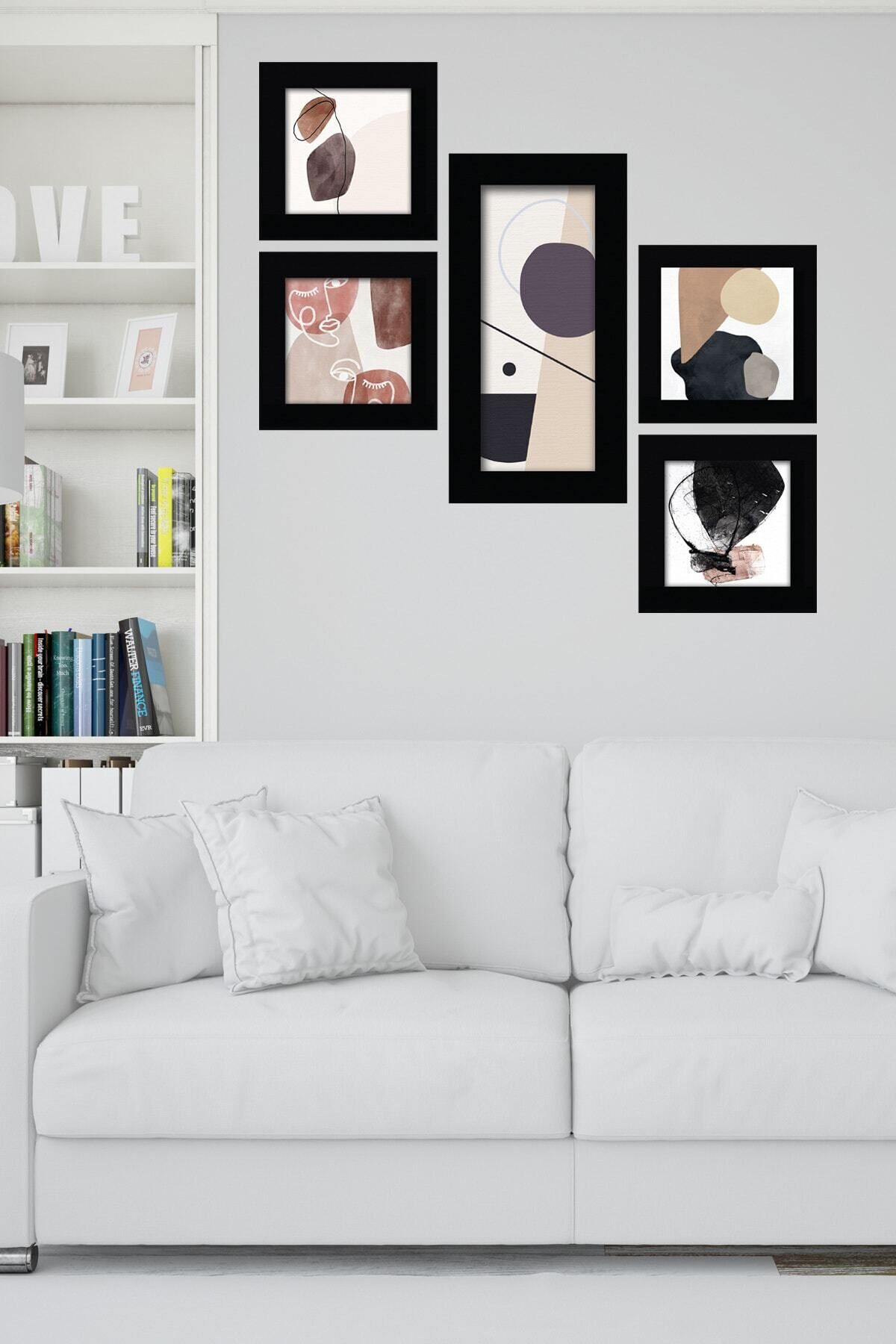 Collage Style 5 Parçalı Mdf Tablo Atf221