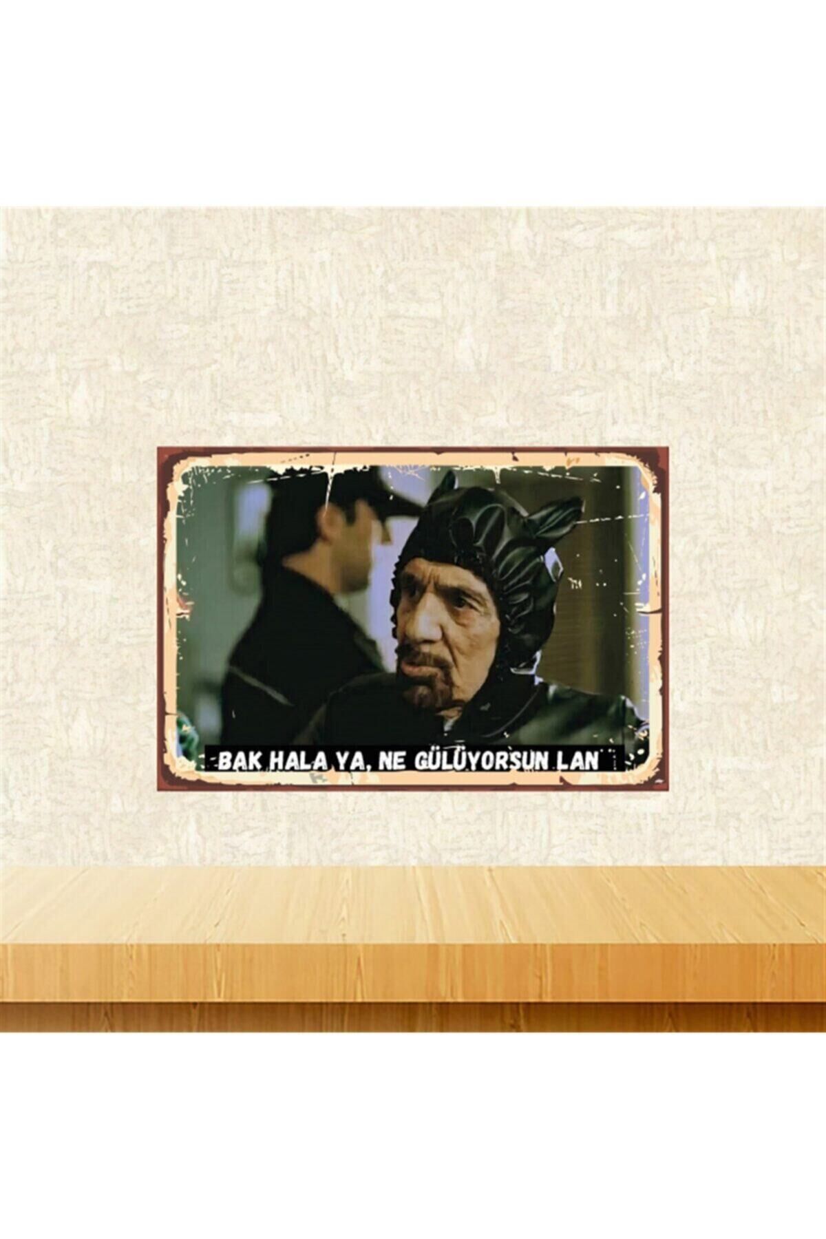 Kolpaçino Sabri Ne Gülüyorsun Lan 20-30 Cm Retro Ahşap Poster Tkfx4438