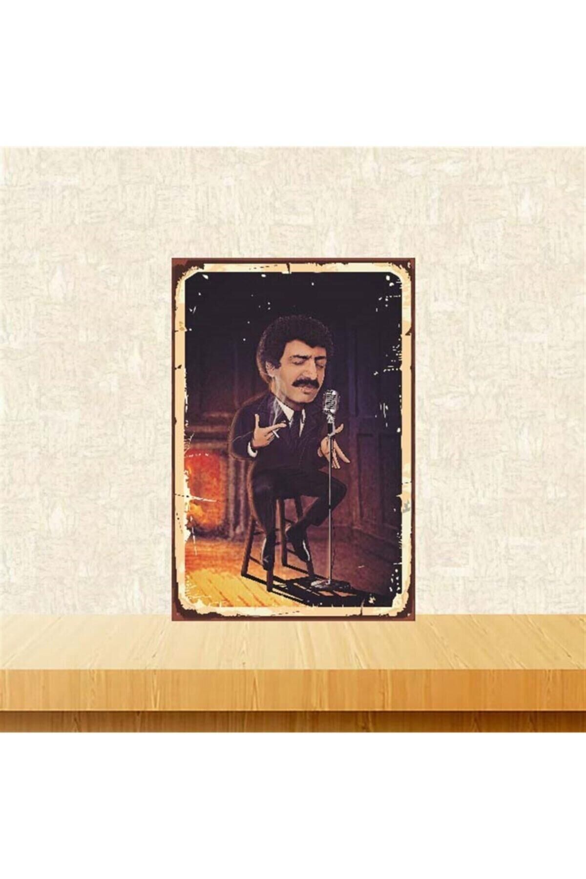 Müslüm Gürses Retro Ahşap Poster