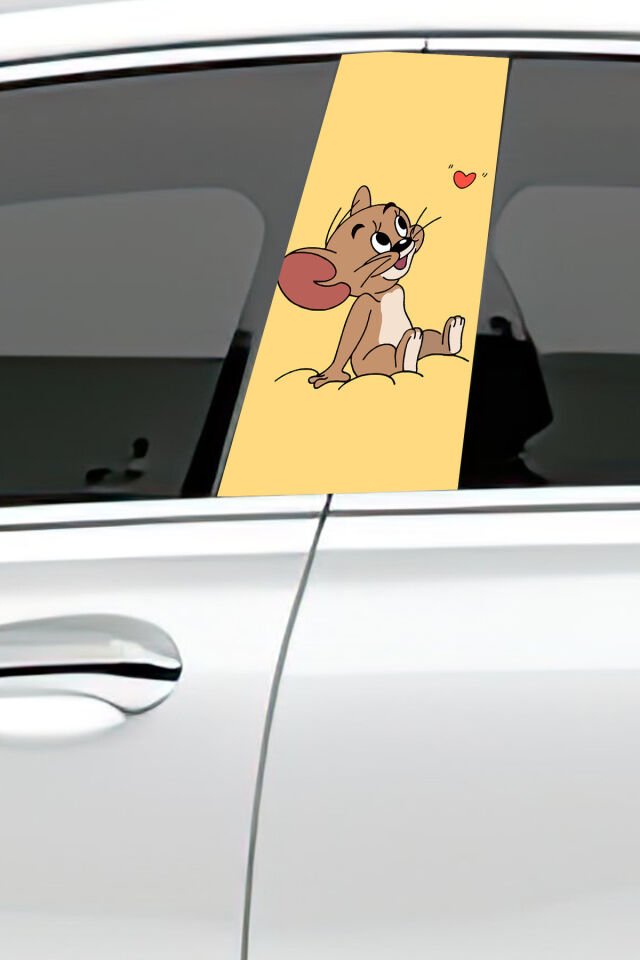 Araç Kapı Direk Kaplama Folyosu Desenli (Sağ Sol Takım) (2 Adet) - 22x50 Cm