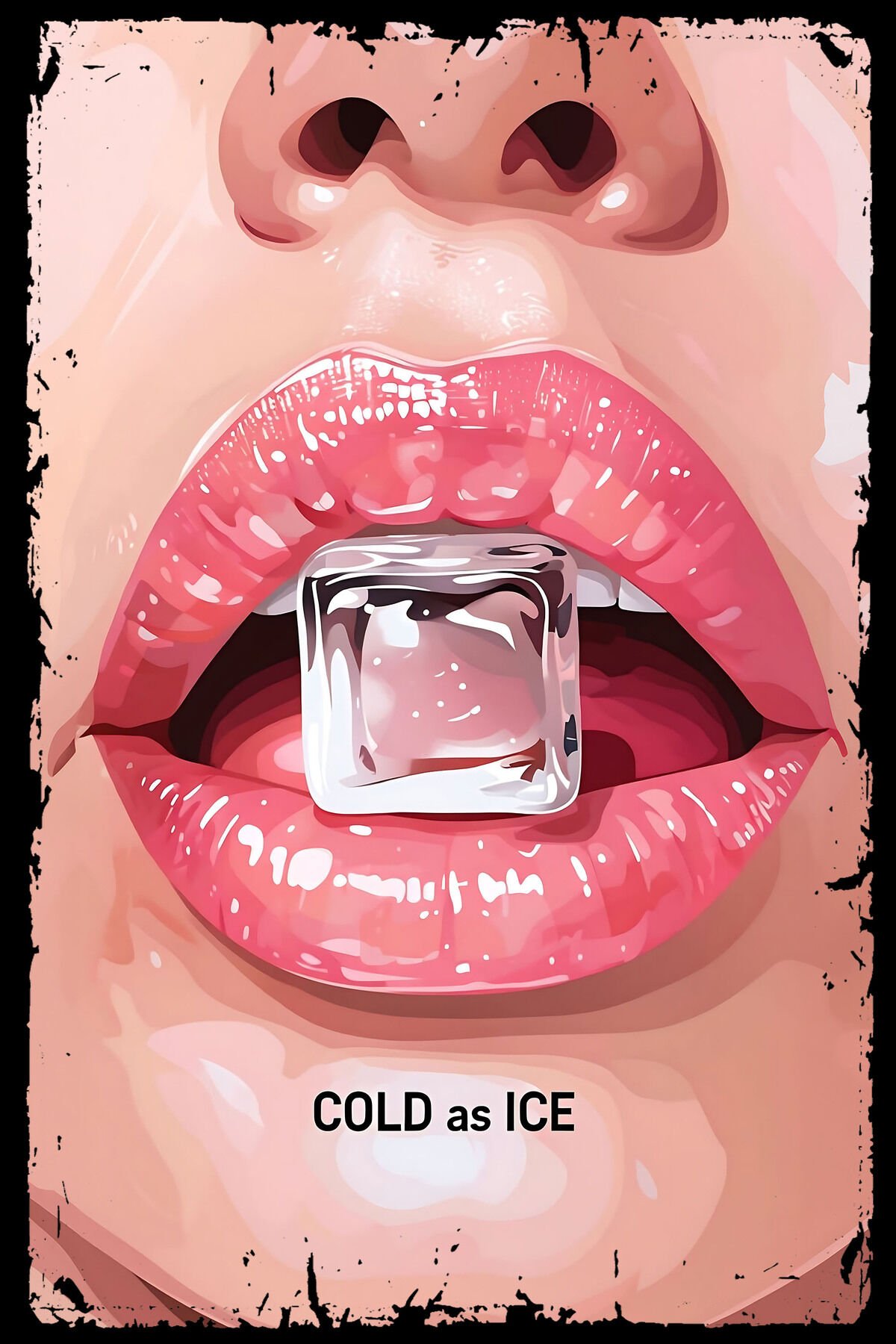 Cold As Ice Retro Ahşap Tablo Vintage Görselli Poster (20x30)