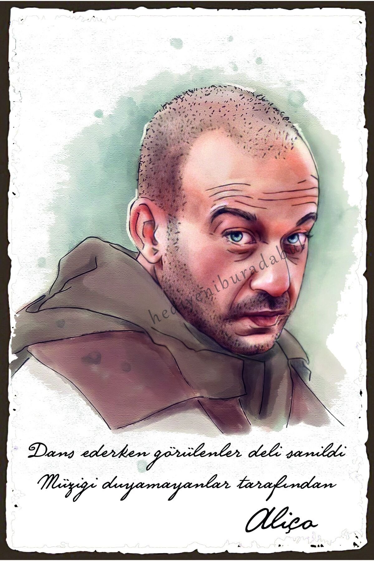 Aliço Çukur Temalı Ahşap Tablo / Poster