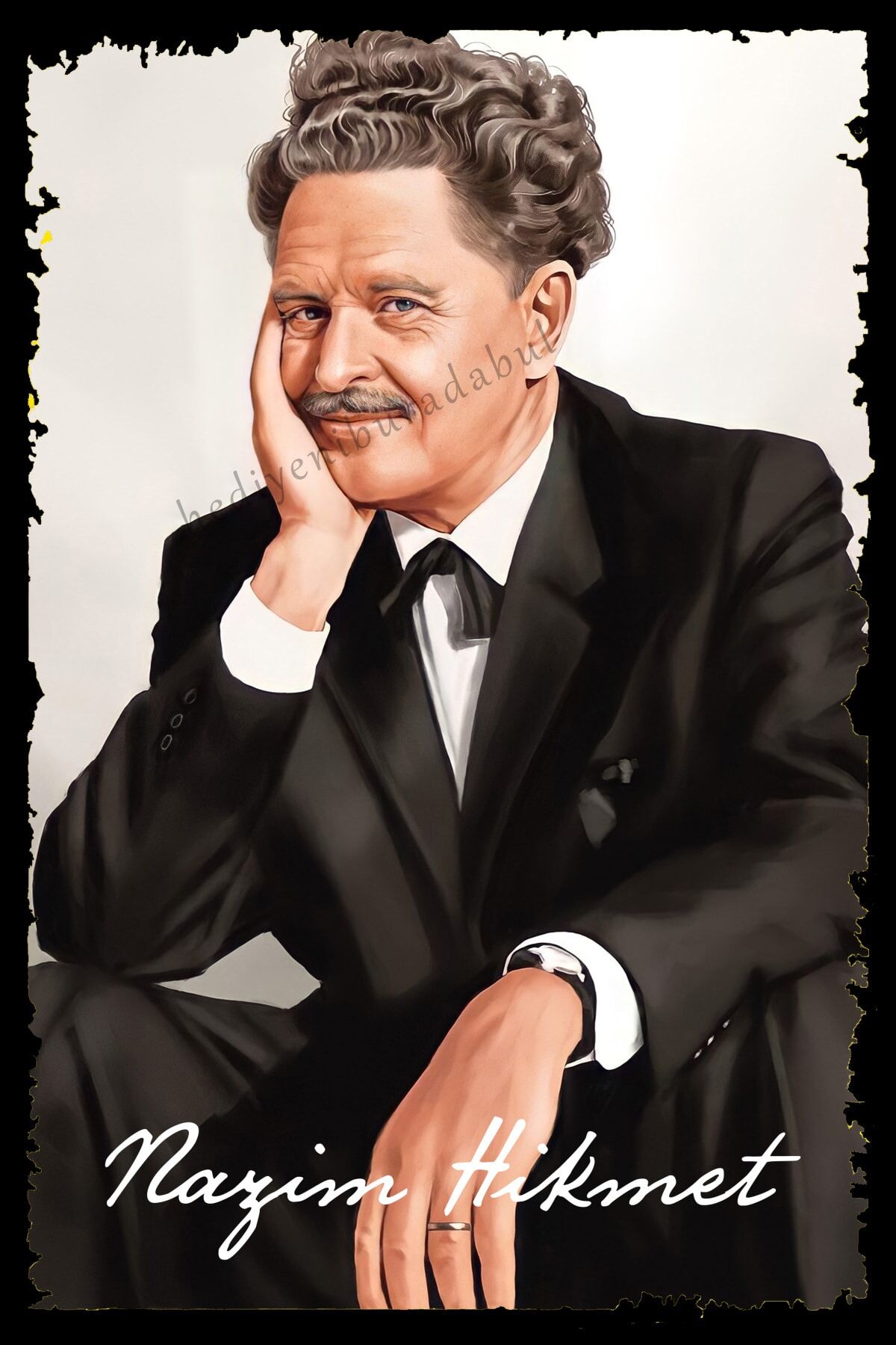 Nazım Hikmet Temalı Ahşap Tablo / Poster