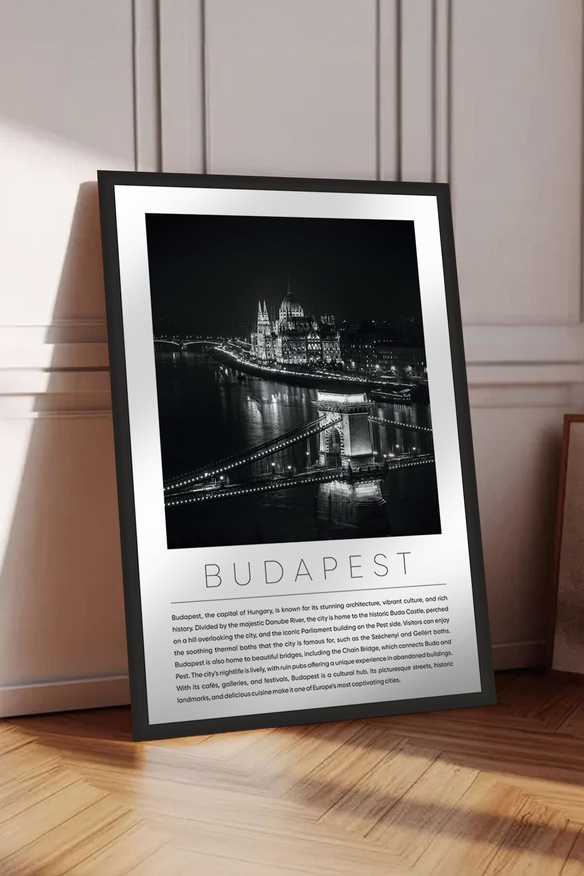 Dünya Şehirleri Koleksiyonu Çerçeve Görünümlü Mdf Tablo