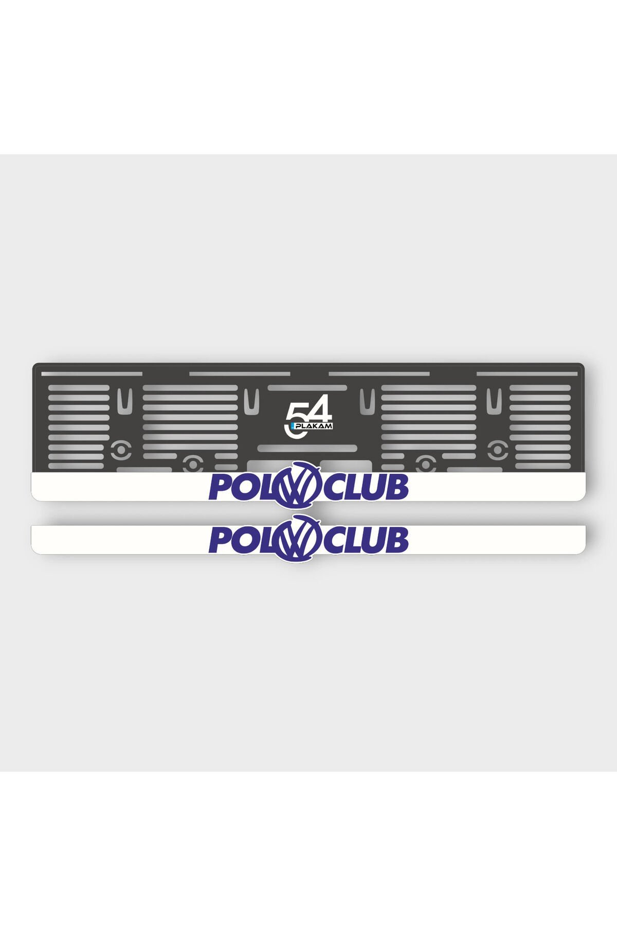 VOLKSWAGEN POLO CLUP KABARTMALI PLEKSİ ARABA PLAKALIĞI