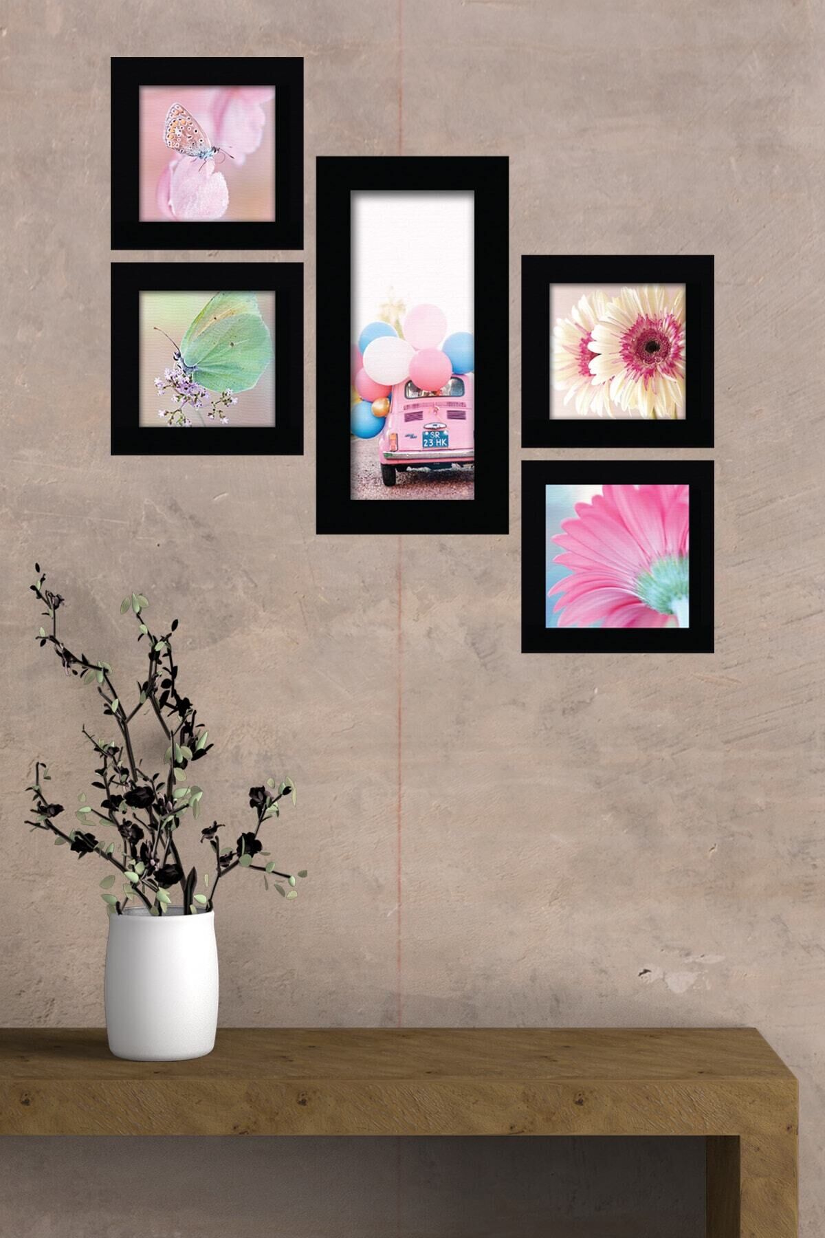 Collage Style 5 Parçalı Mdf Tablo Atf244