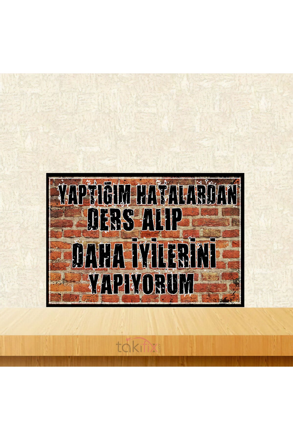 Daha İyilerini Yapıyorum 20x30 Cm Retro Ahşap Tablo