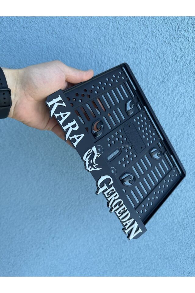 Kara Gergedan 3d Kabrtmalı Pleksi Motor Plakalığı