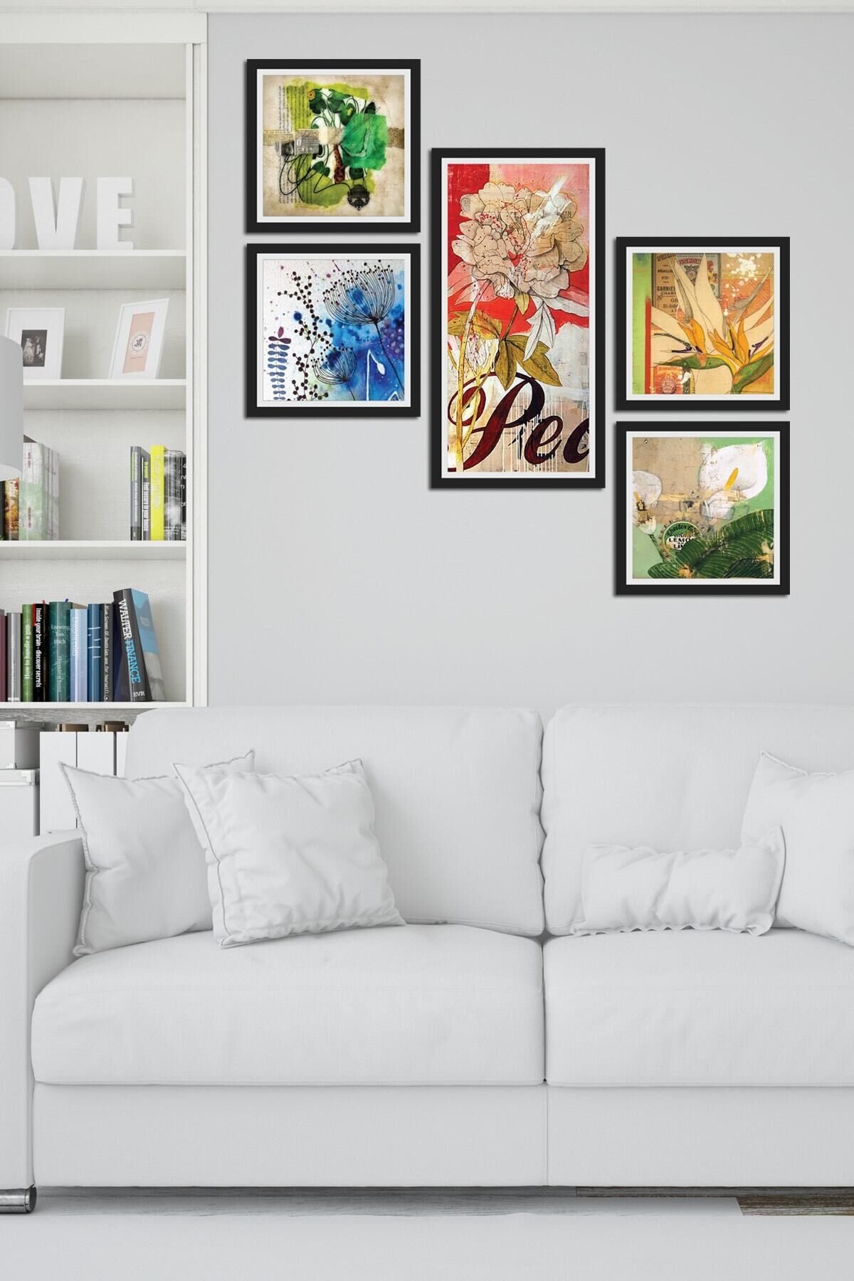 Collage Style 5 Parçalı Mdf Tablo Atf250