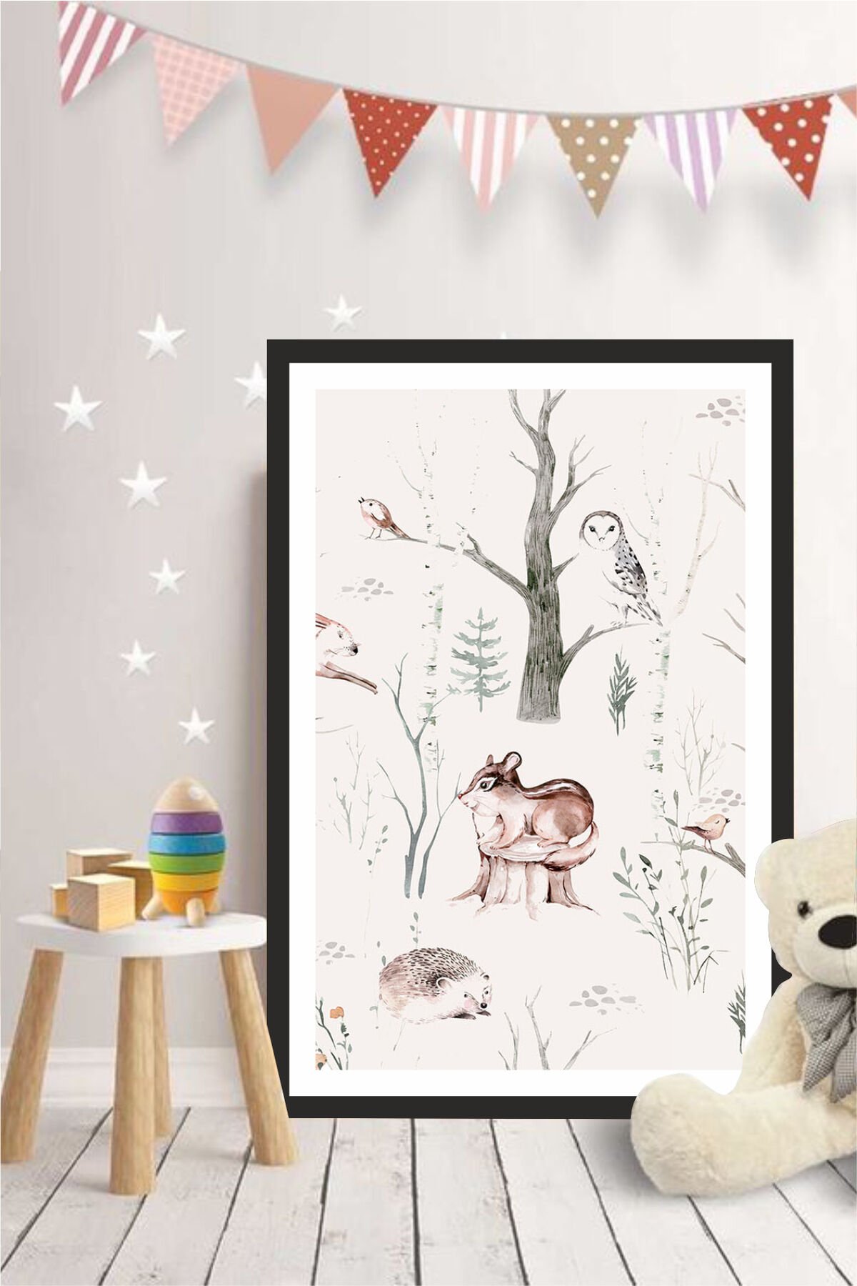 Çocuk Odası Tasarımlı Çerçeve Görünümlü Mdf Tablo