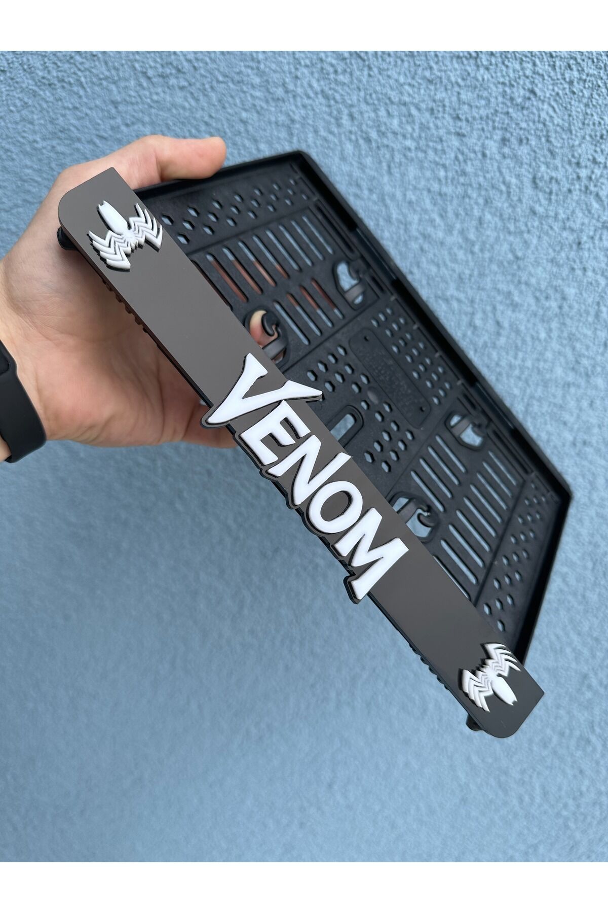 Venom 3d Kabrtmalı Pleksi Motor Plakalığı Uyumlu