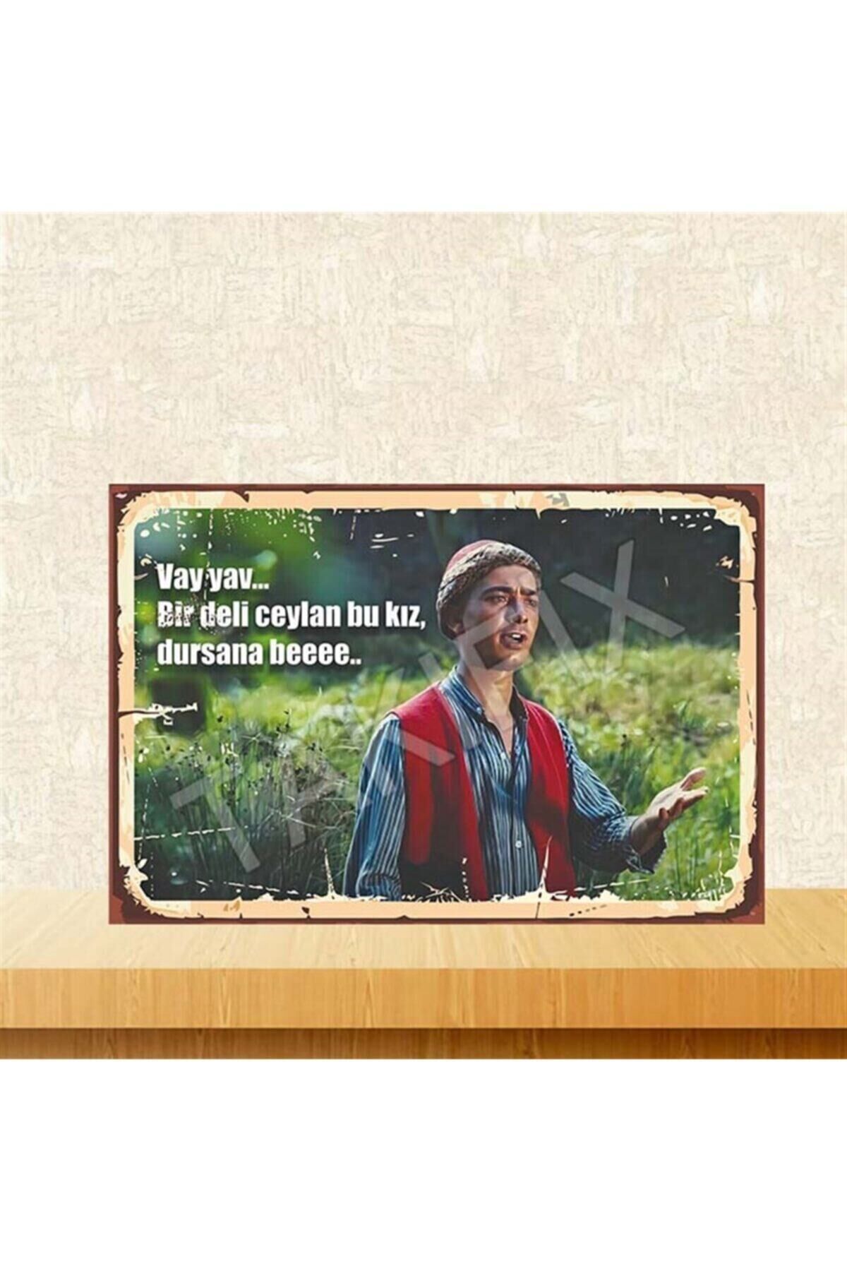 Keloğlan 20-30 cm Retro Ahşap Poster