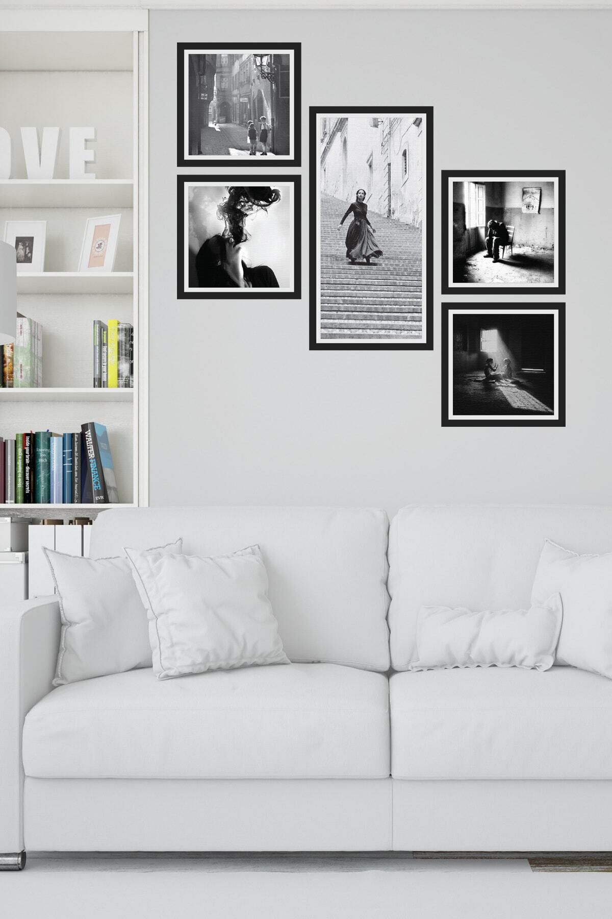 Collage Style 5 Parçalı Mdf Tablo Atf280