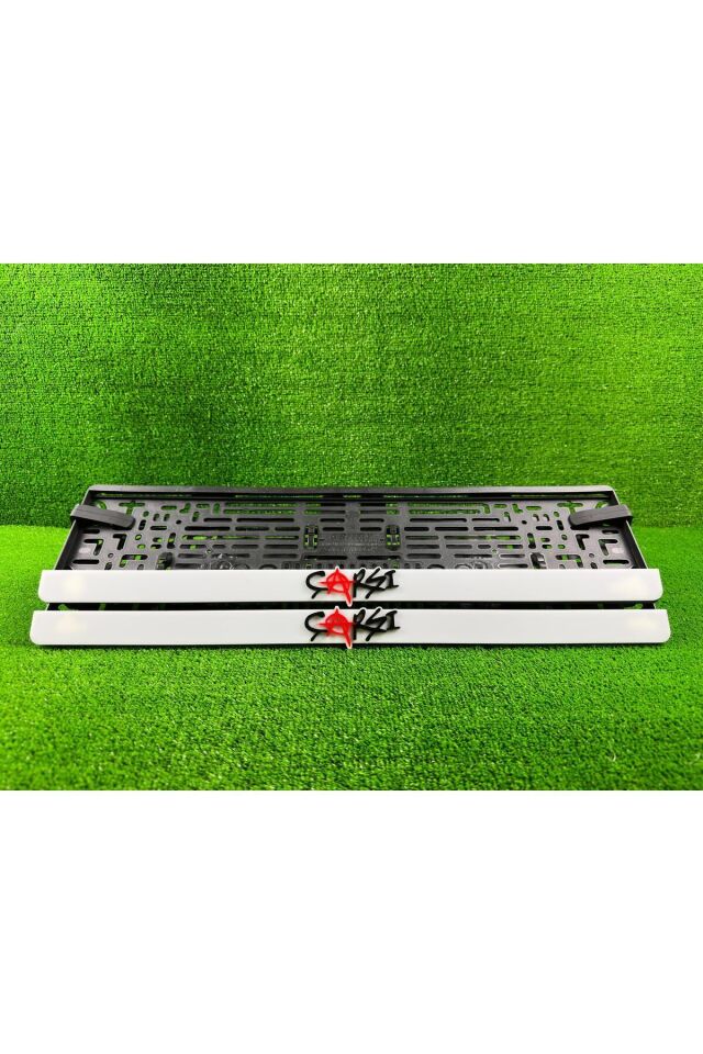 Çarşı Beyaz 3d Kabrtmalı Pleksi Araba Plakalığı 1 Takım