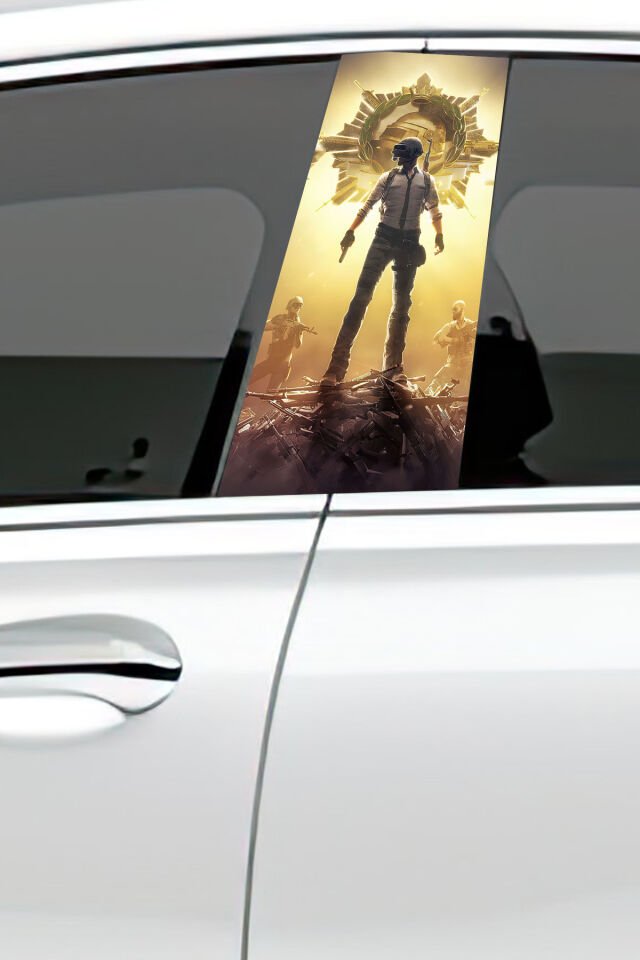 Araç Kapı Direk Kaplama Folyosu Desenli (Sağ Sol Takım) (2 Adet) - 22x50 Cm