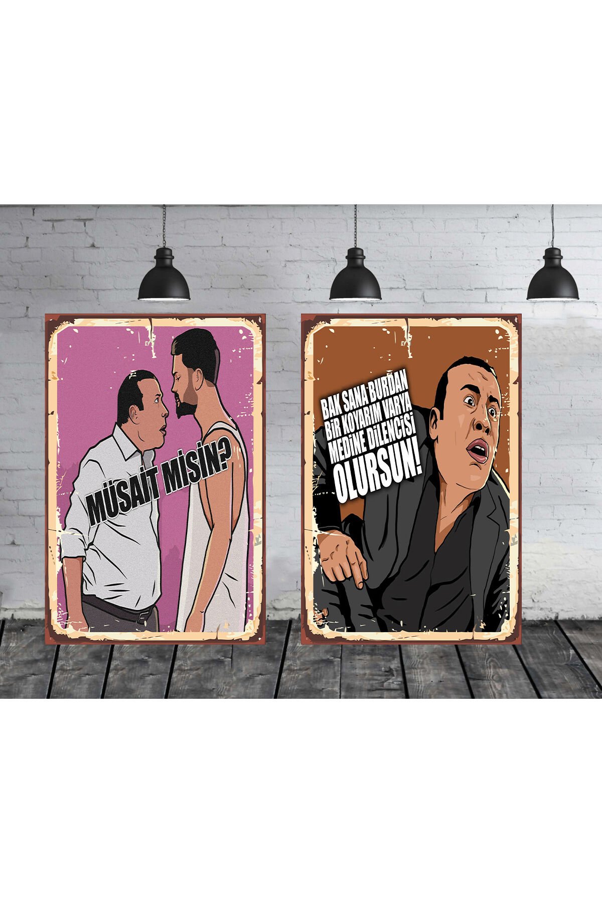 kolpaçino Ganyotcu Temalı 2 ADET 20 X 30 CM TABLO SETİ