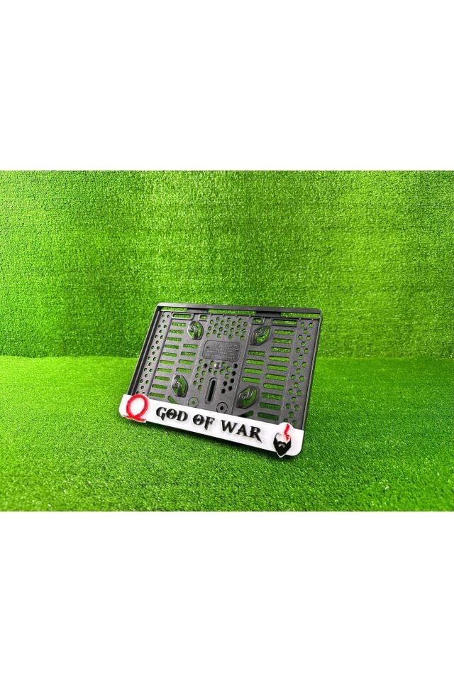 God Of War Kırmızı 3d Kabrtmalı Pleksi Motor Plakalığı