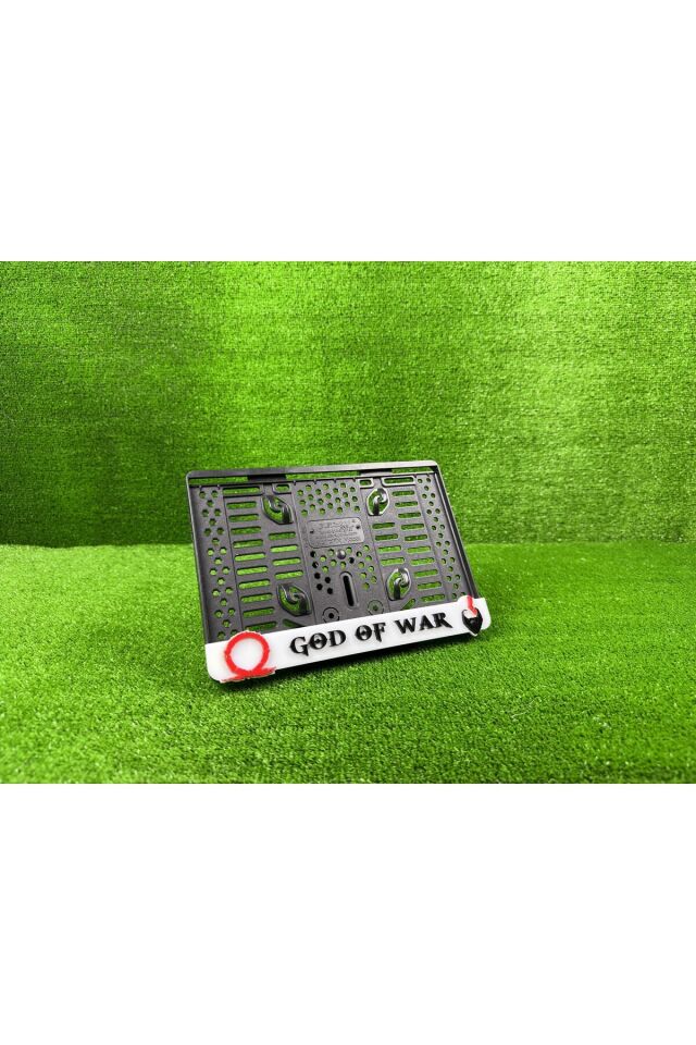 God Of War Kırmızı 3d Kabrtmalı Pleksi Motor Plakalığı