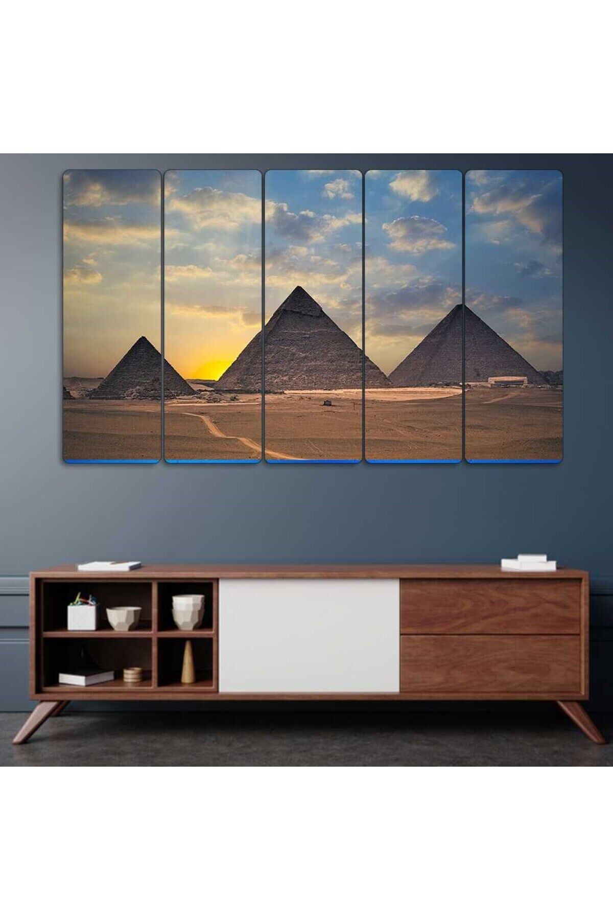 Keops Piramit, Mısır, Çöl - 5 Parçalı Tablo