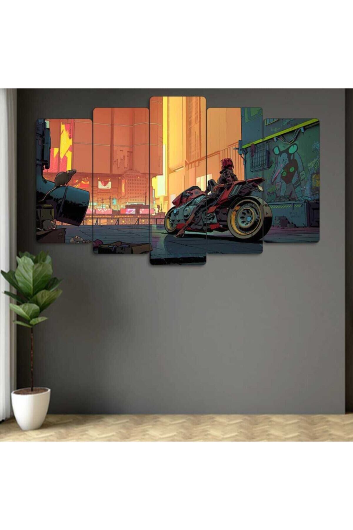 Cyberpunk 2077 - 5 Parçalı Tablo