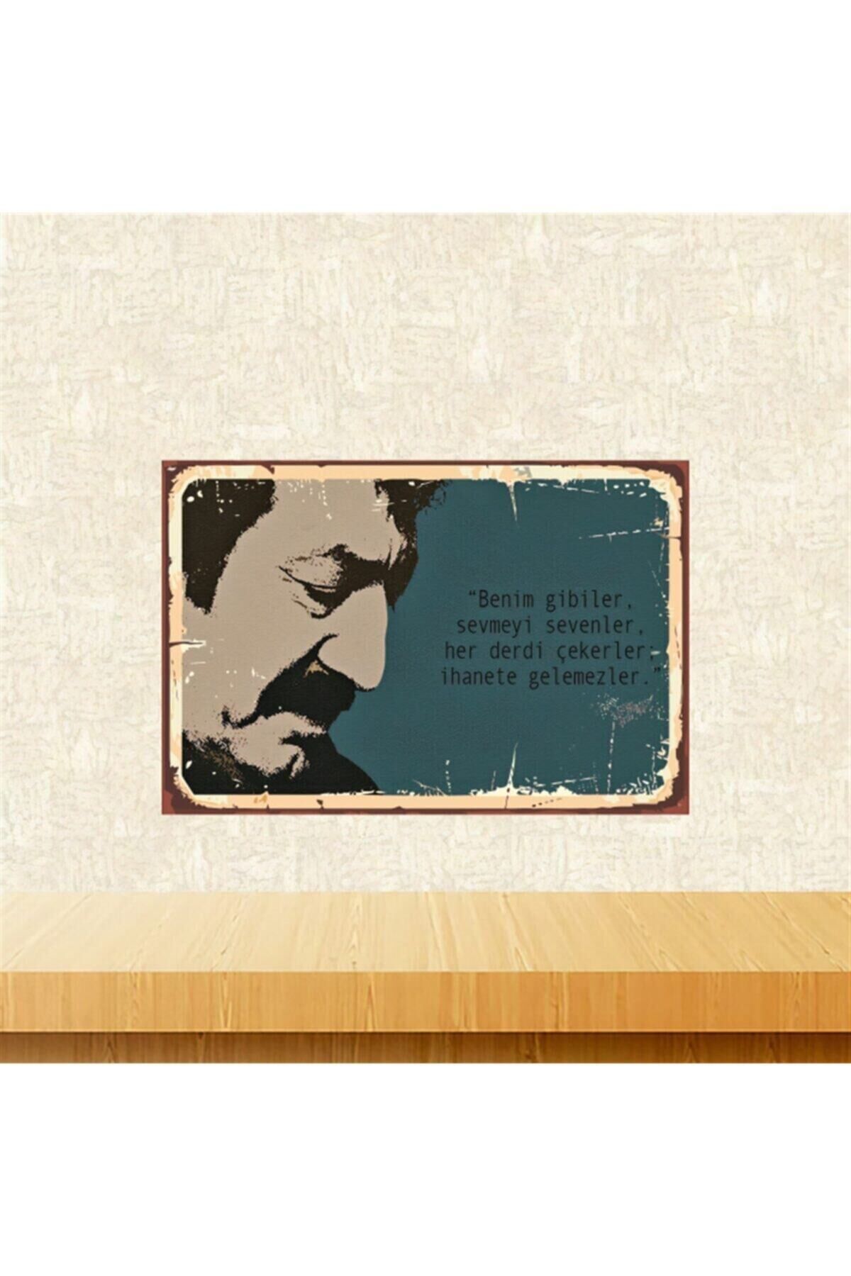 Müslüm Gürses Her Derdi Çekerler 20-30 Cm Retro Ahşap Poster Tkfx4393