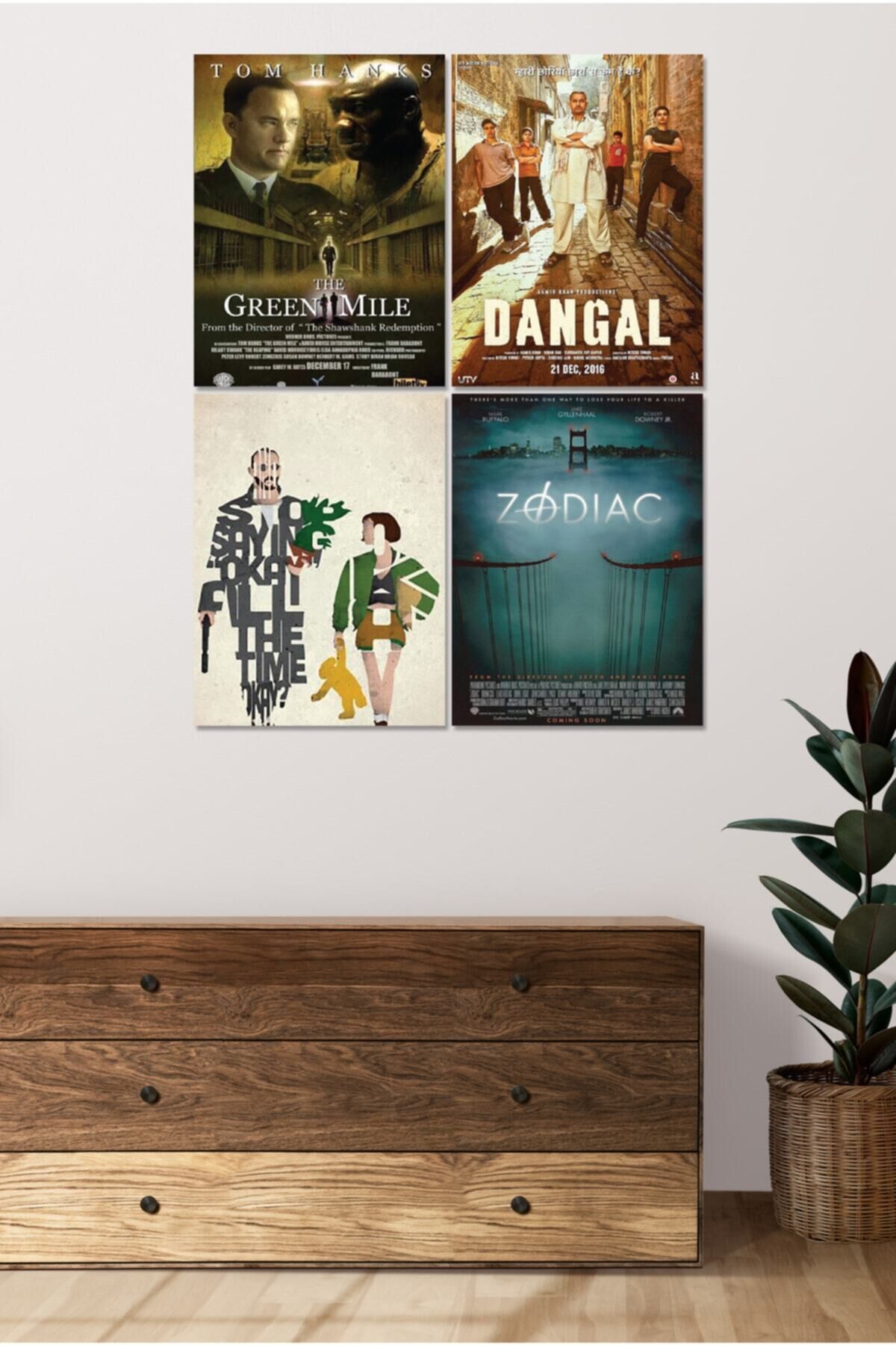 4 Parçalı Çerçeve Görünümlü Mdf Tablo Seti Dnu014