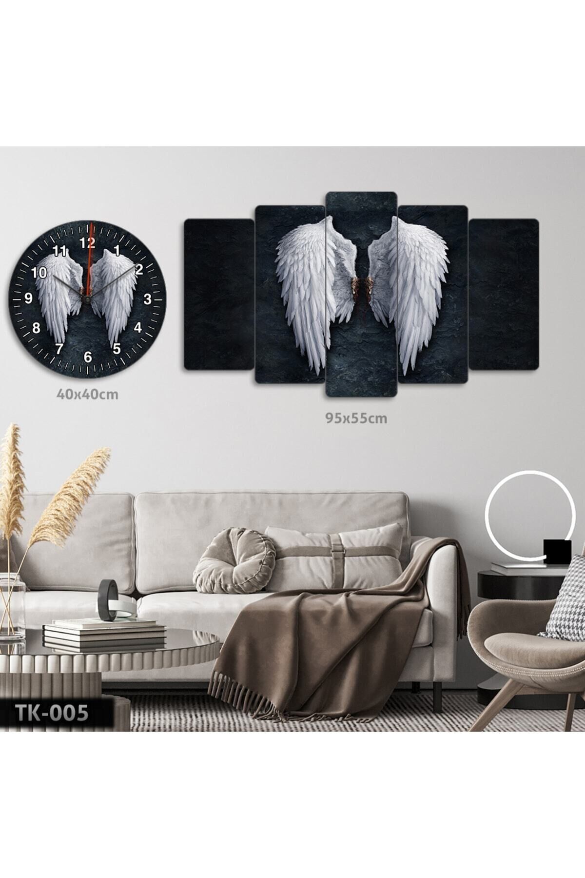 Melek Kanadı, Kanat, Beyaz Kanat - Tablo Saat Kombini
