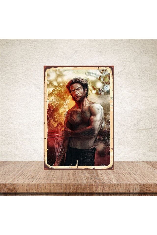Wolverine 20-30 cm Retro Ahşap Poster