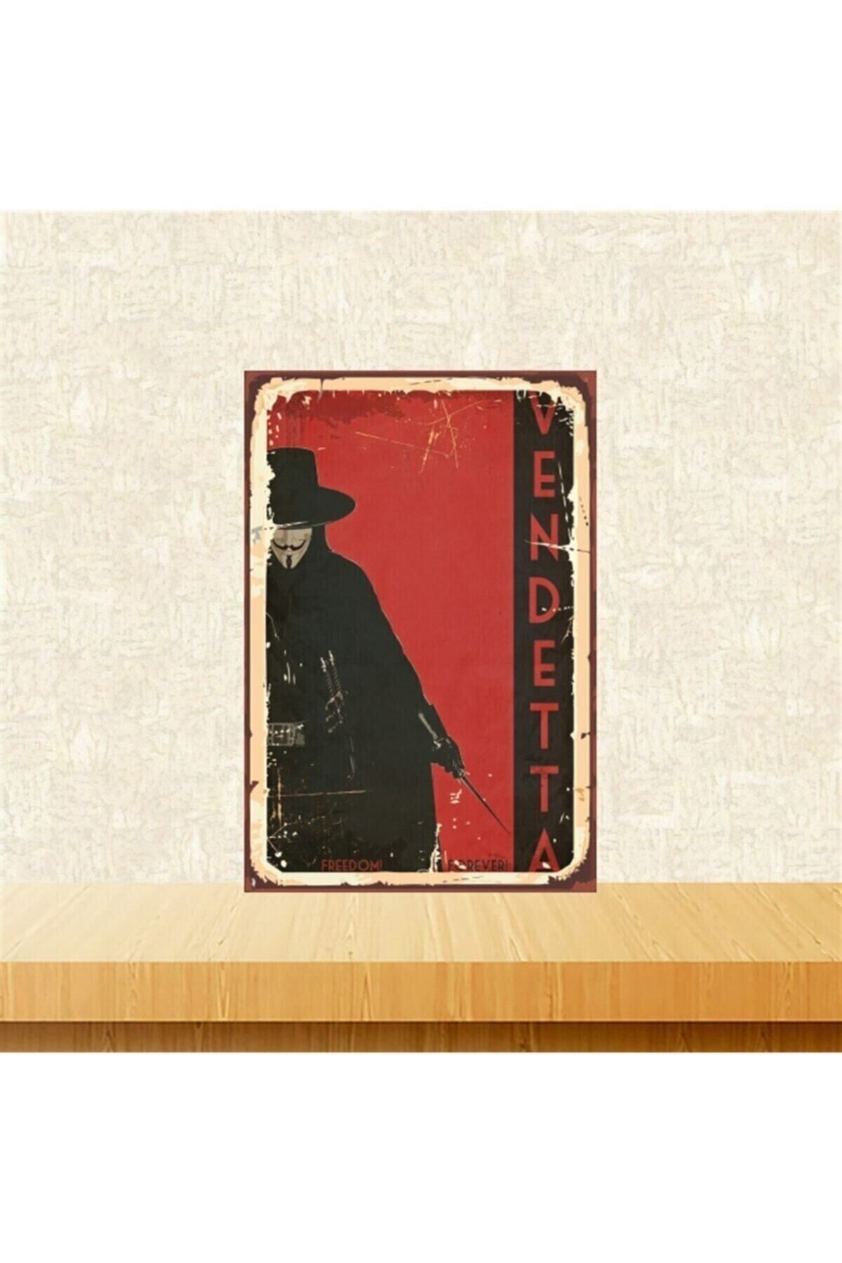 Vendetta 20-30 Cm Retro Ahşap Tablo Tkfx5053
