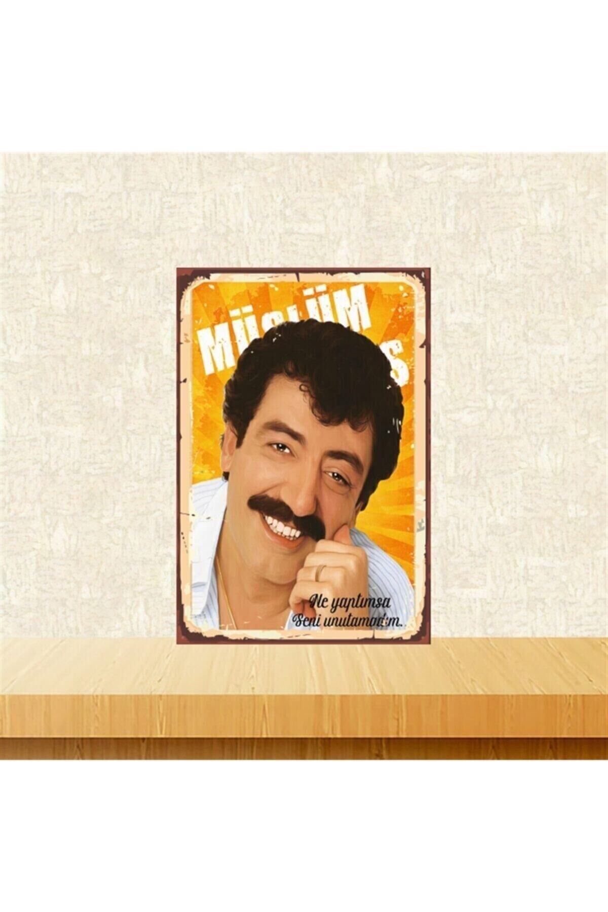 Müslüm Gürses Ne Yaptımsa Seni Unutamadım Retro Ahşap Tablo Tkfx5874