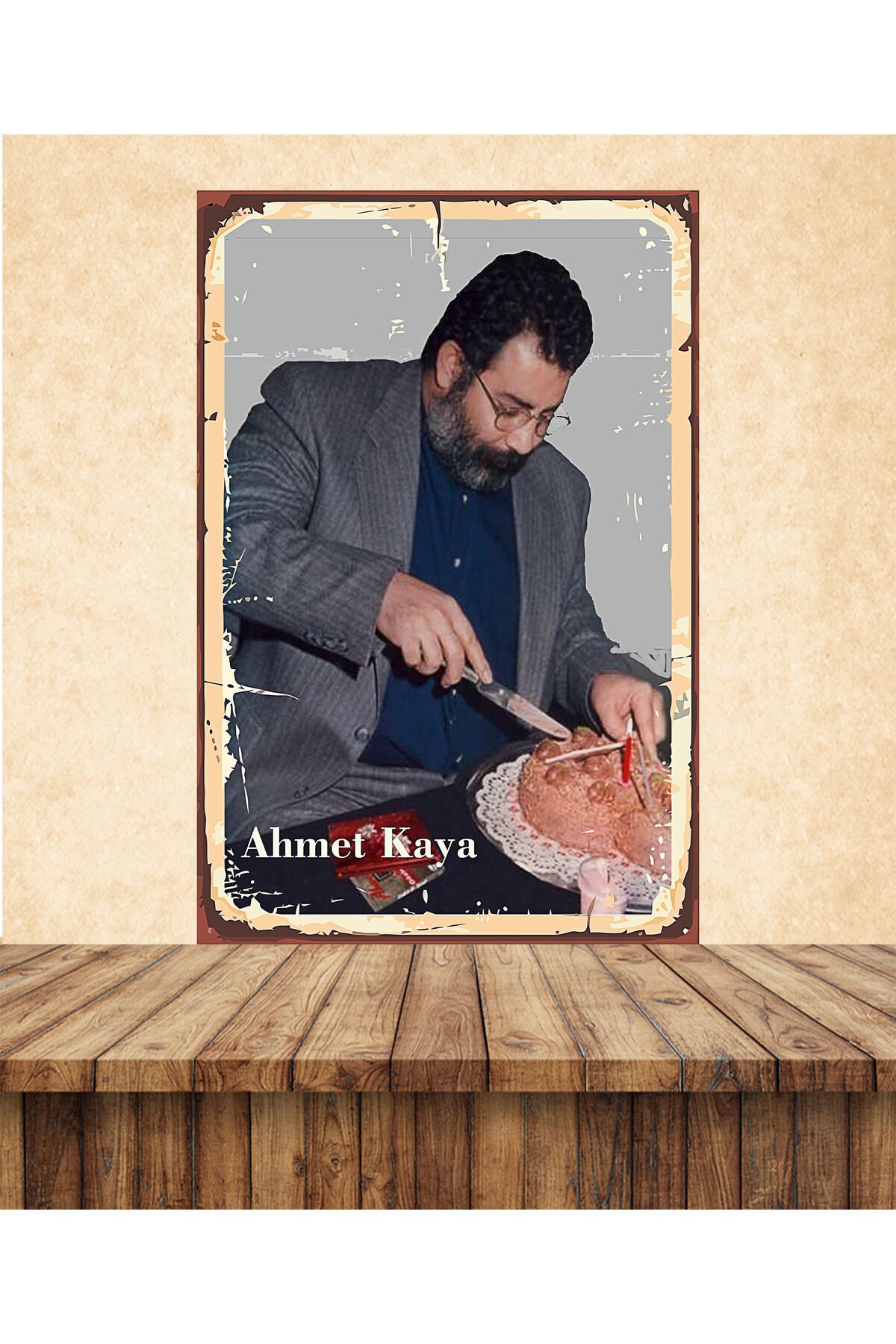 Ahmet Kaya Temalı 1 Adet 20 x 30 CM MDF Duvar Tablosu