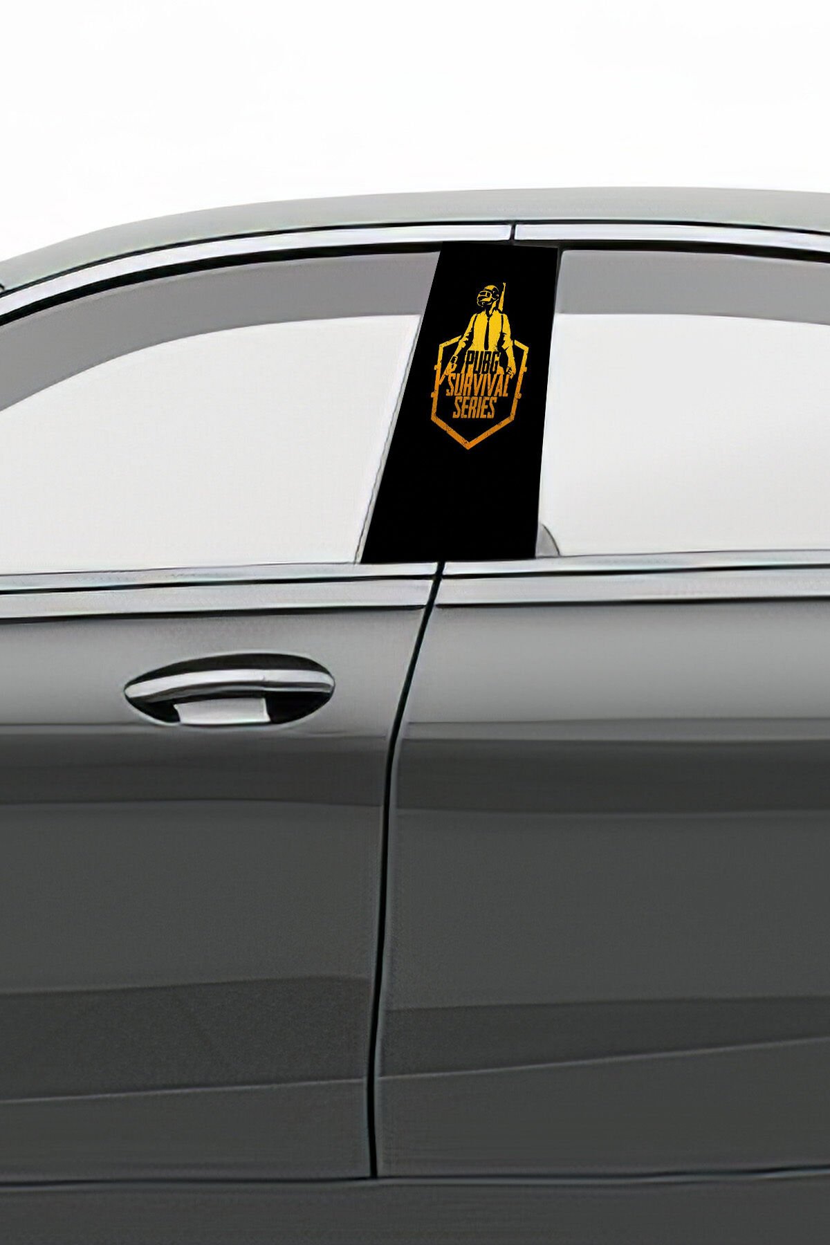 Araç Kapı Direk Kaplama Folyosu Desenli (Sağ Sol Takım) (2 Adet) - 22x50 Cm