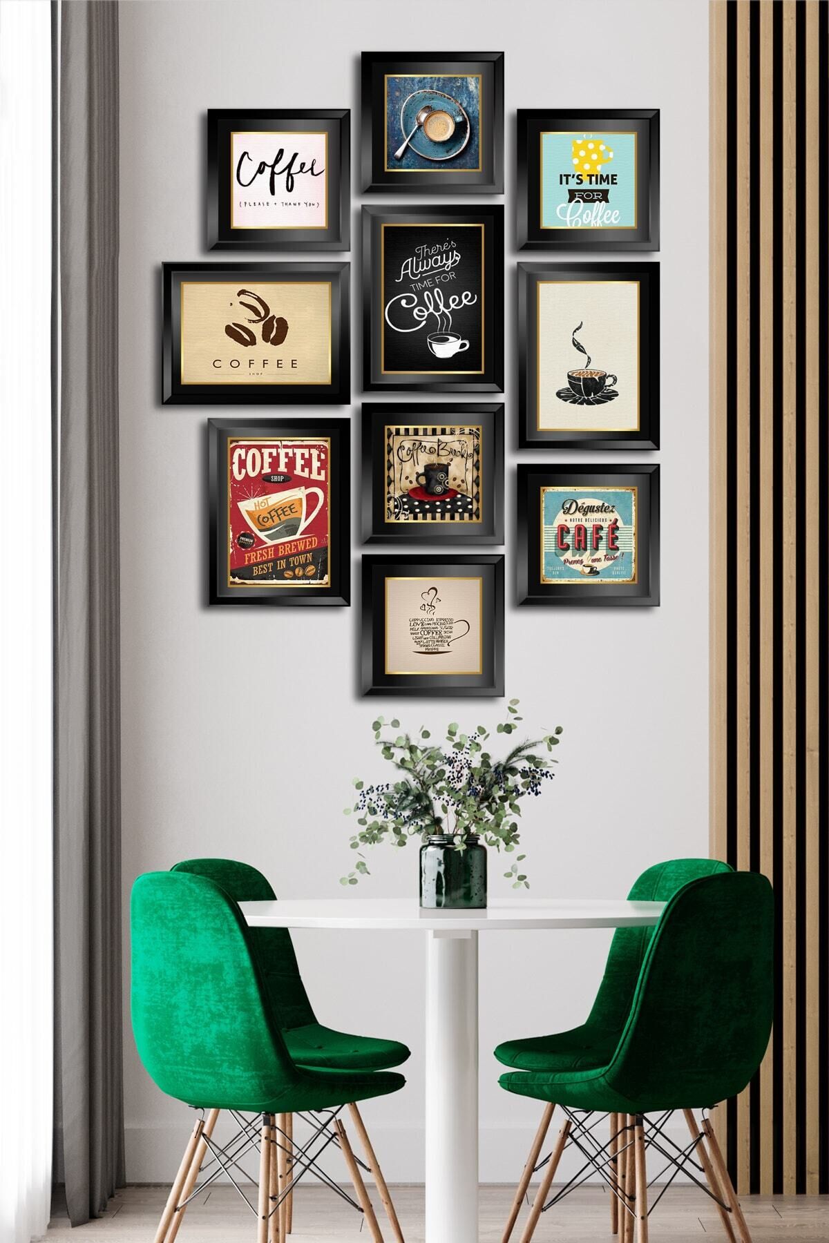 10 Parçalı Çerçeve Görünümlü Mdf Tablo Seti Flm060