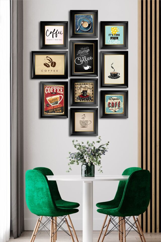 10 Parçalı Çerçeve Görünümlü Mdf Tablo Seti Flm060