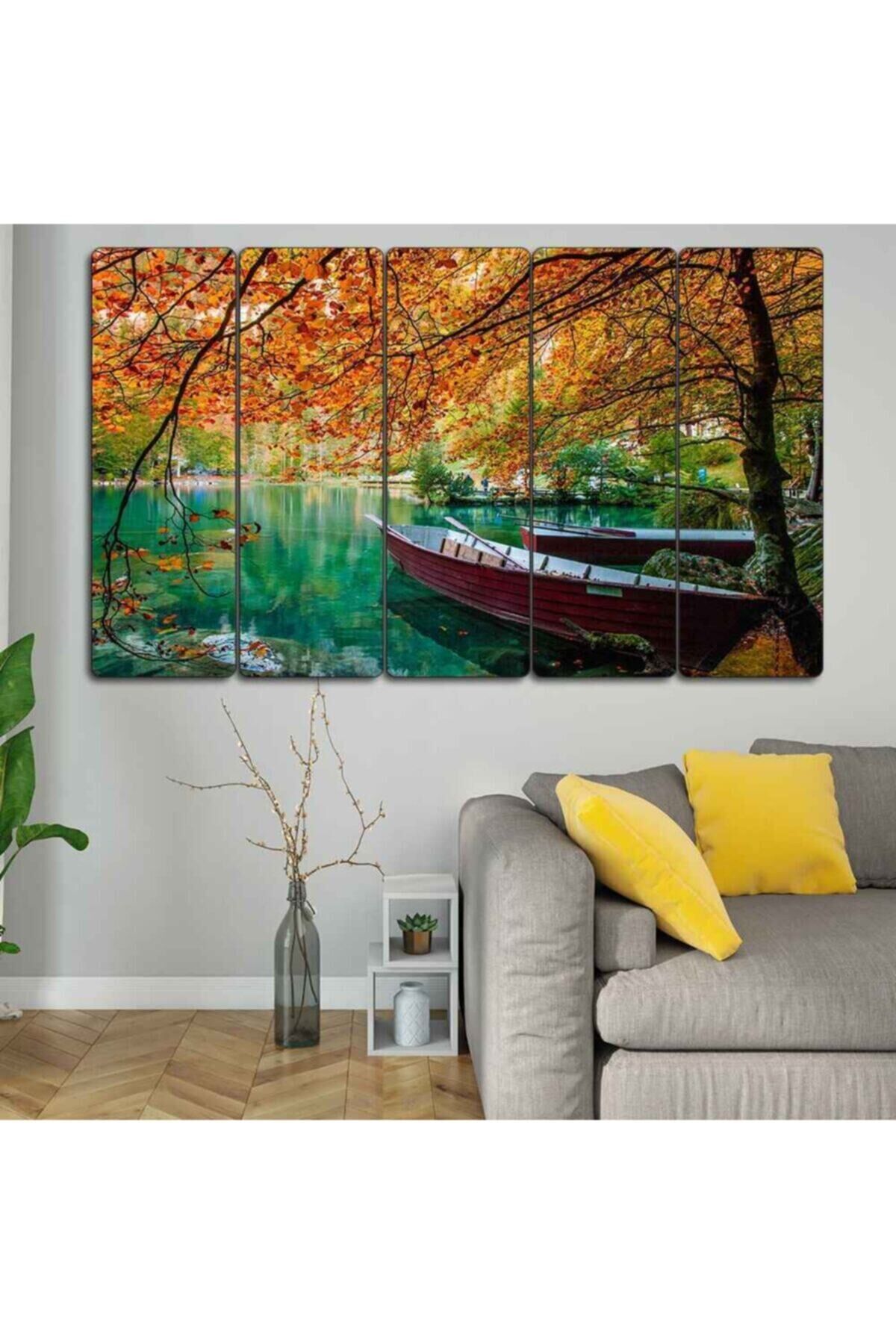 Manzara, Sandal - 5 Parçalı Tablo