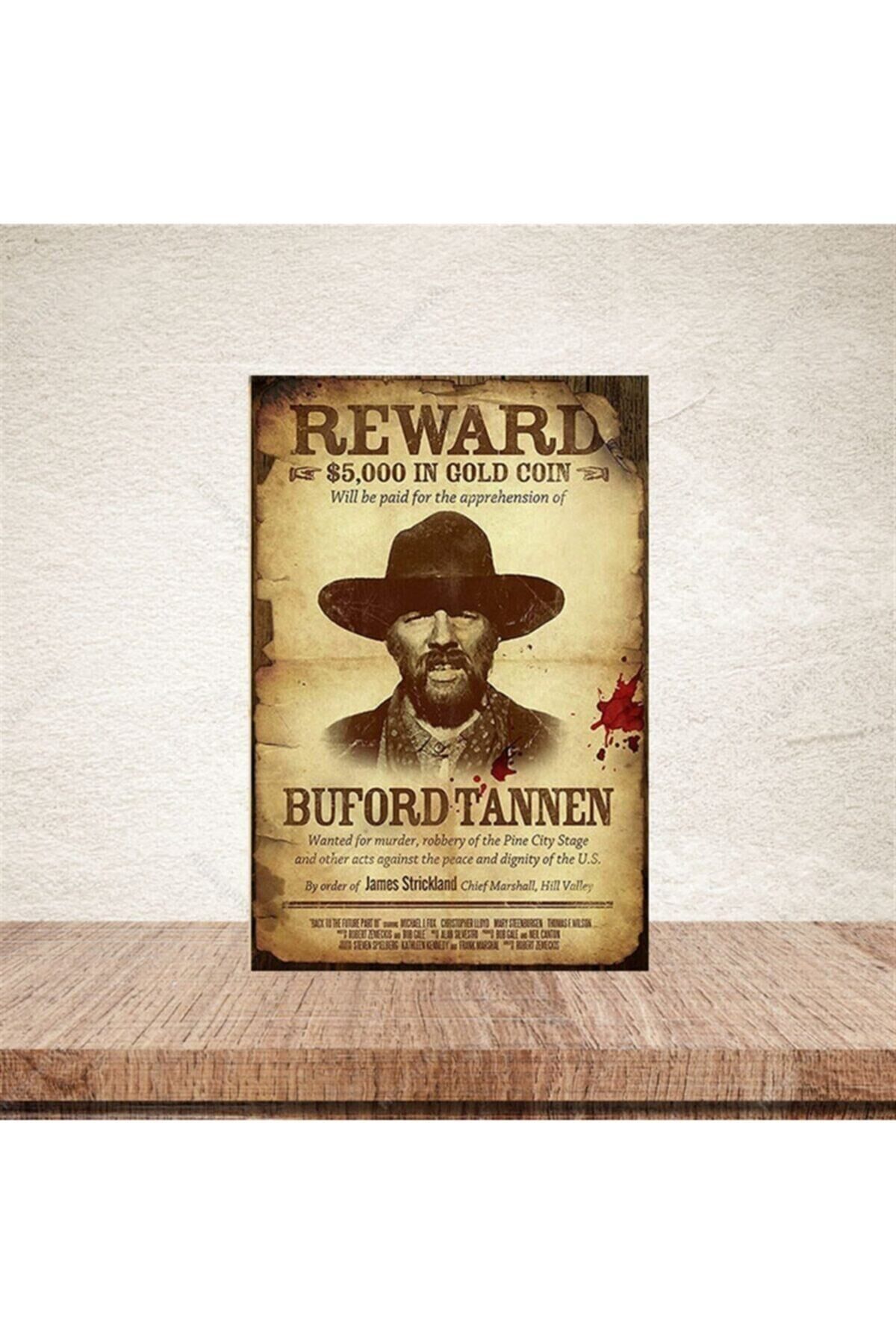 Buford Tannen 20-30 Cm Retro Ahşap Poster