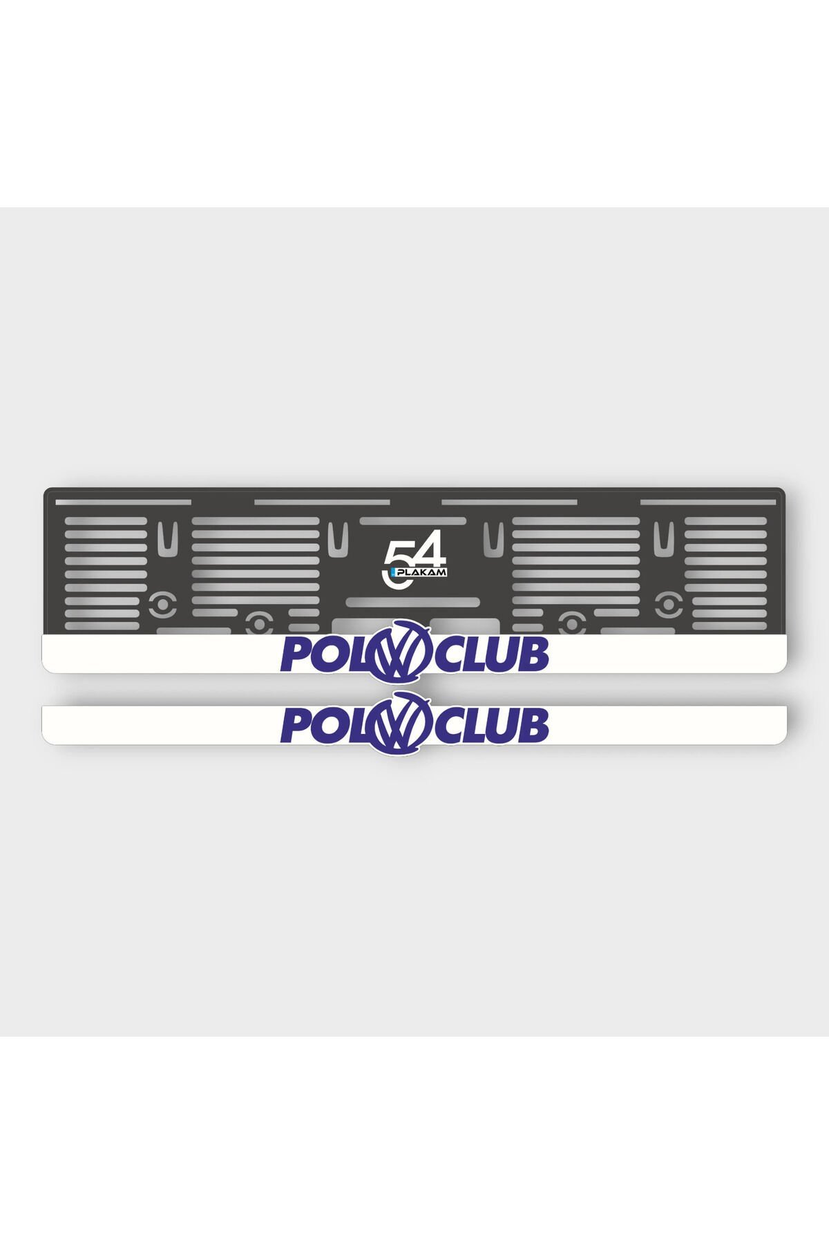 VOLKSWAGEN POLO CLUP KABARTMALI PLEKSİ ARABA PLAKALIĞI