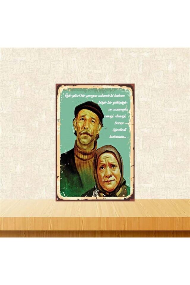Adile Naşit Münir Özkul 20-30 Cm Retro Ahşap Poster