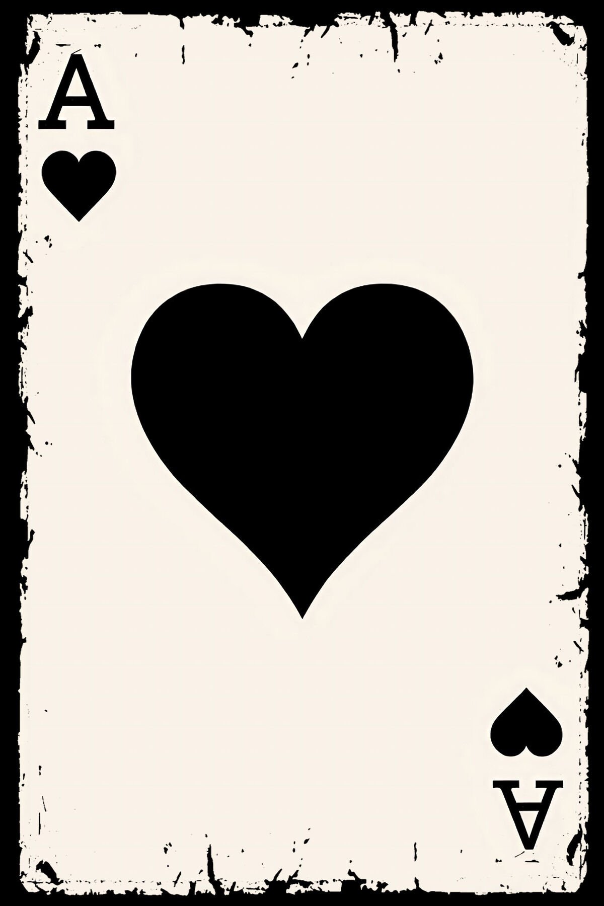 İskambil Kağıdı Retro Ahşap Tablo Görselli Poster (20x30)